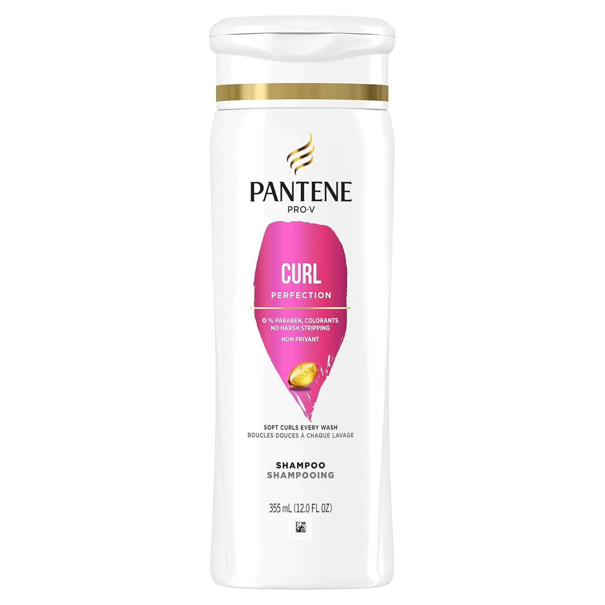 Pantene, PRO-V Curl Perfection Shampoo, Nourishing and Defining for Bouncy, Healthy Curls, 12.0 oz