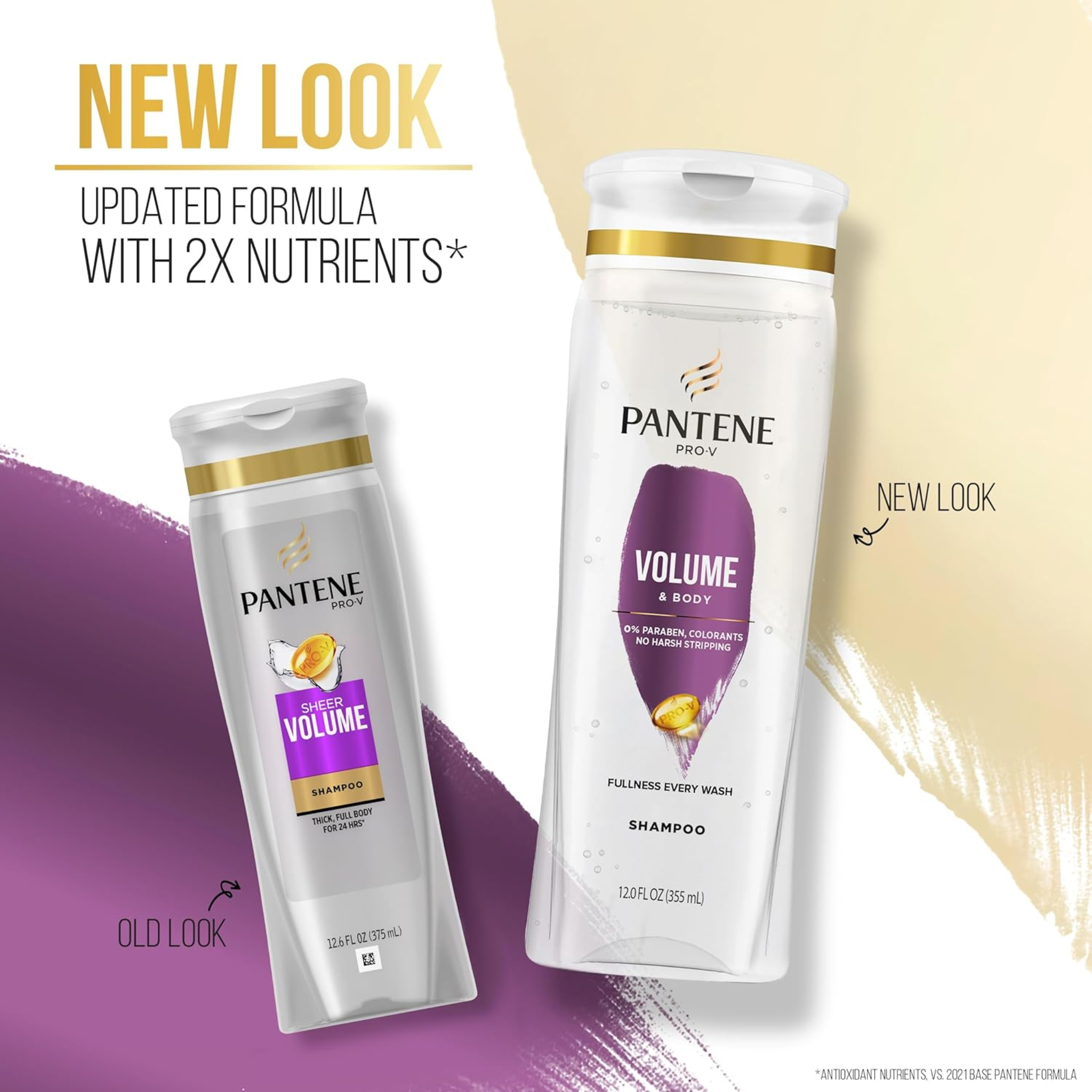 Pantene, PRO-V Volume & Body Shampoo, Lightweight Formula for Full and Bouncy Hair, 12.0 oz