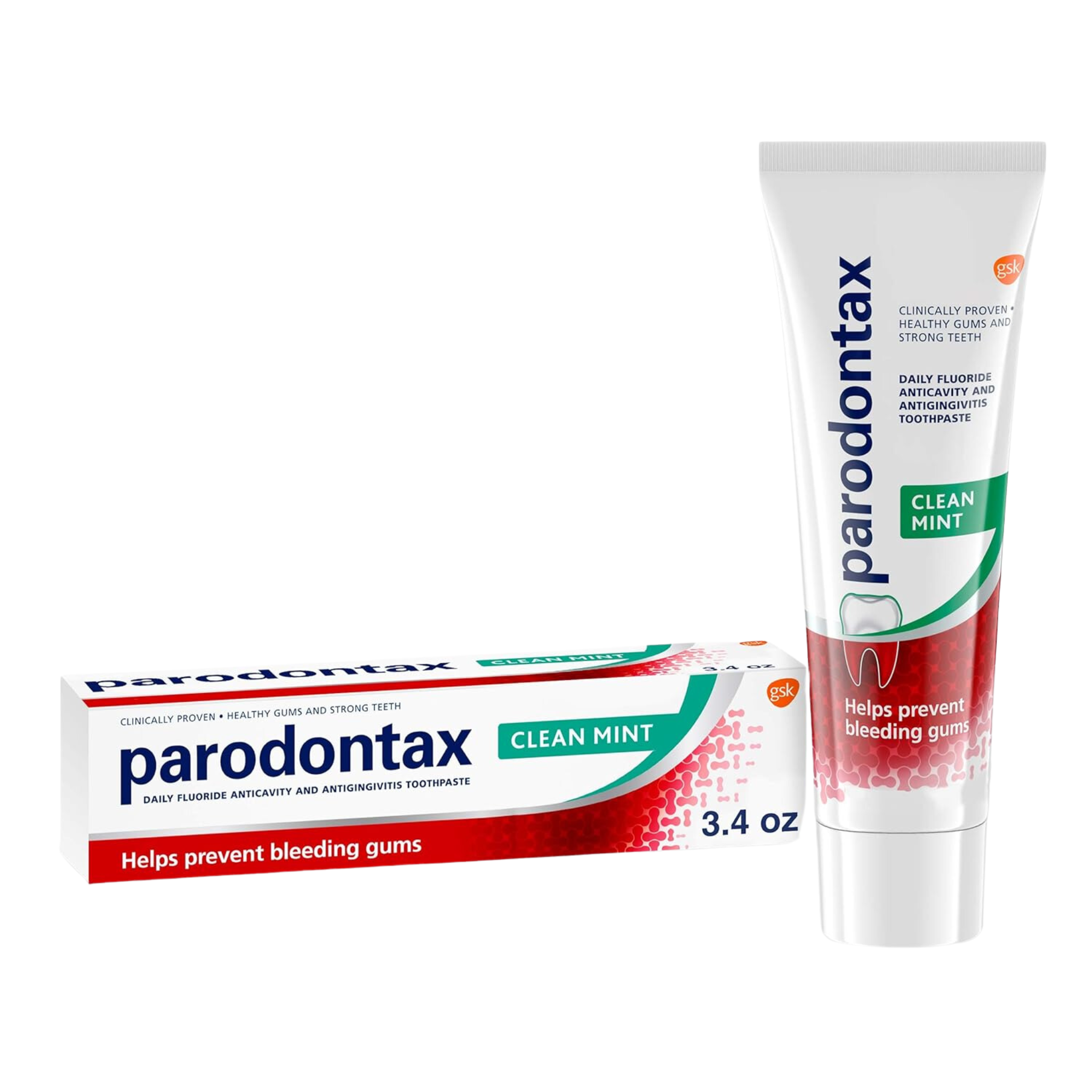 Parodontax, Fluoride Gingivitis Toothpaste for Bleeding Gums, Clean Mint Flavor for Gum Health, 3.4 Oz