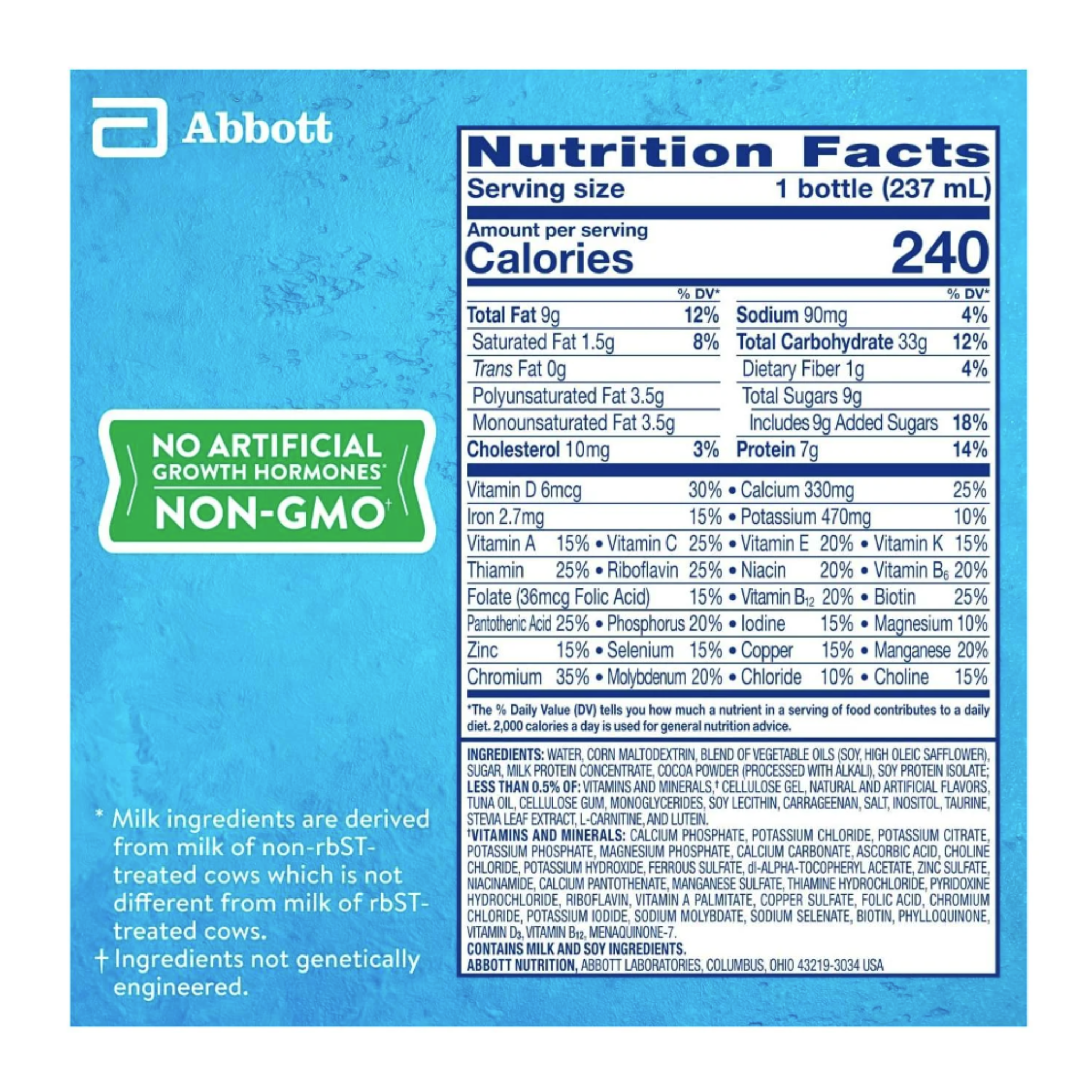 PediaSure Grow & Gain With Immune Support, 7g Protein, Chocolate, 8-fl-oz Bottle, 6 Shakes (Pack of 4)