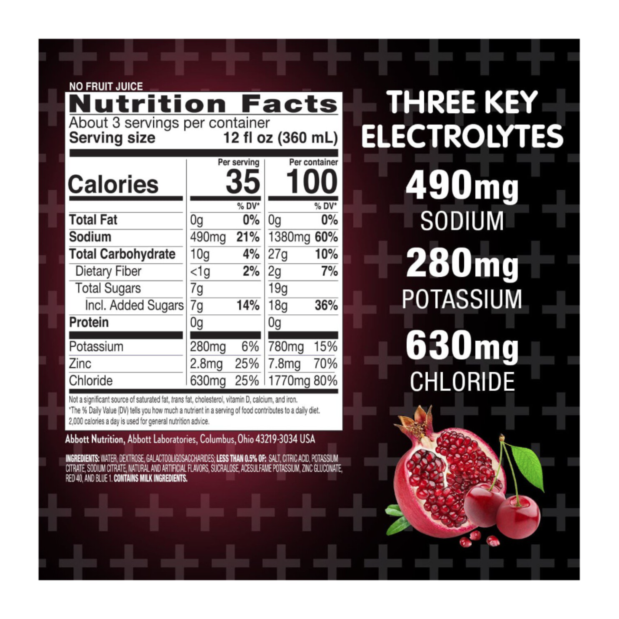 Pedialyte AdvancedCare Plus Electrolyte Solution, Chilled Cherry Pomegranate, 1 Liter