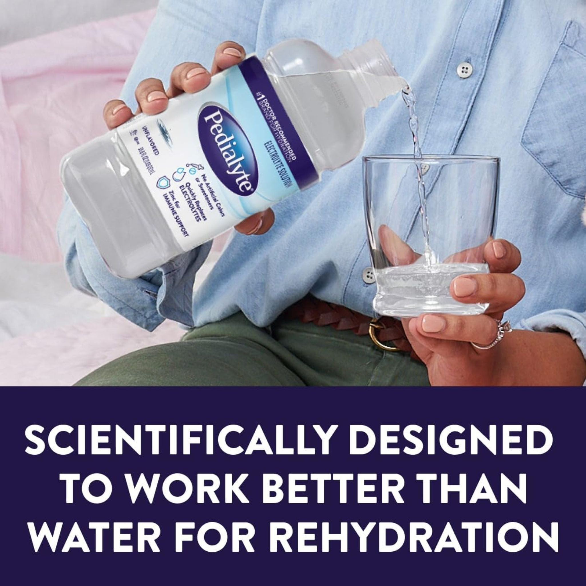 Pedialyte, Electrolyte Solution Hydration Drink, Unflavored, Doctor-Recommended for Rehydration Support, 33.8 fl oz