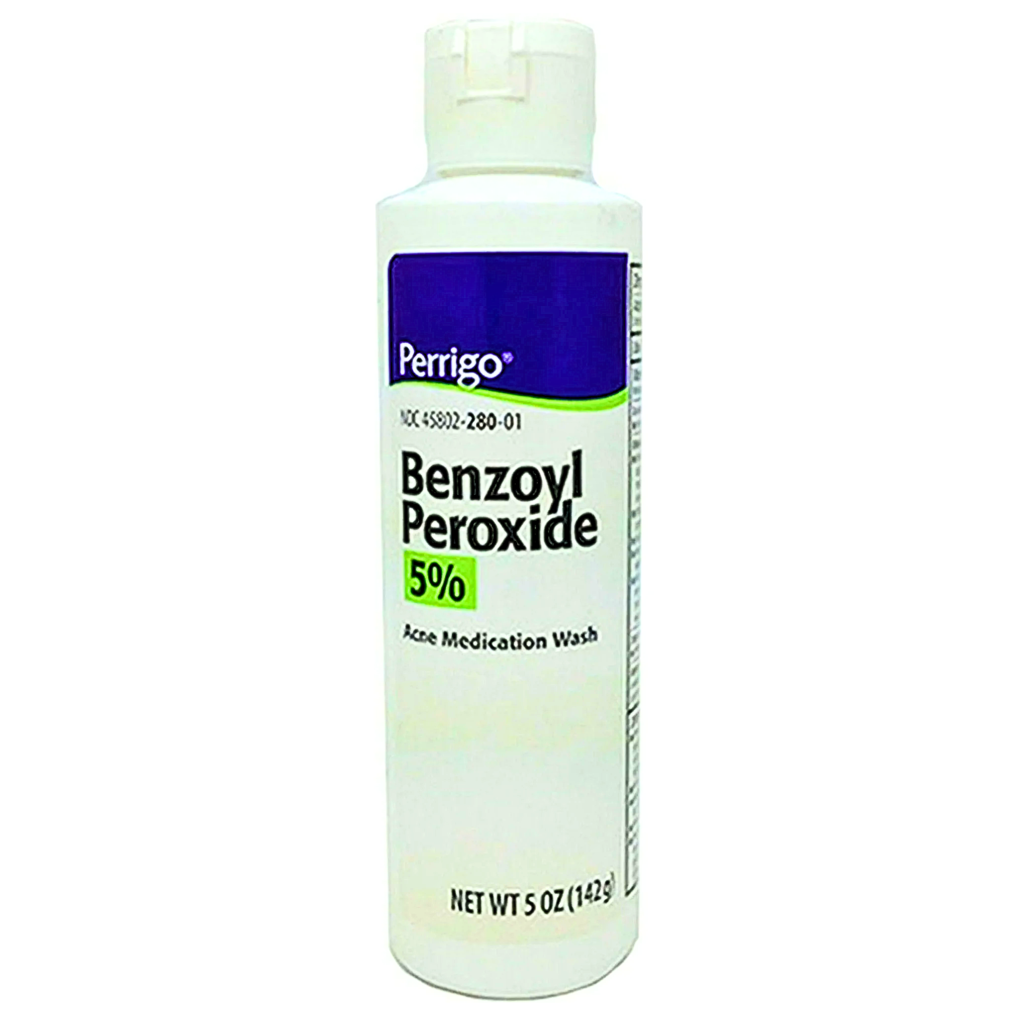 Perrigo, Benzoyl Peroxide Wash, Gentle Acne Treatment for Daily Skincare, 5%, 142 g