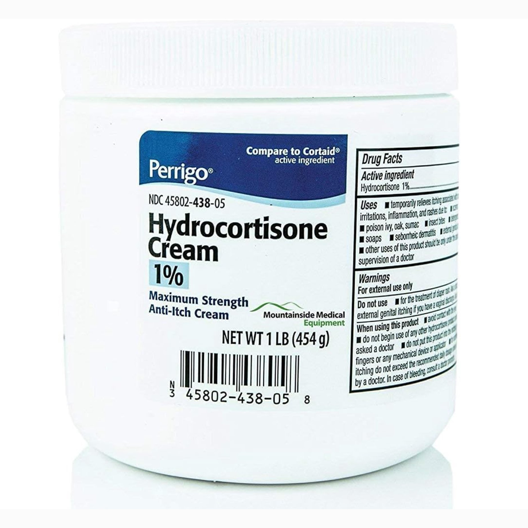 Perrigo, Hydrocortisone Cream 1%, Maximum Strength Anti-Itch Relief for Skin, 1 lb