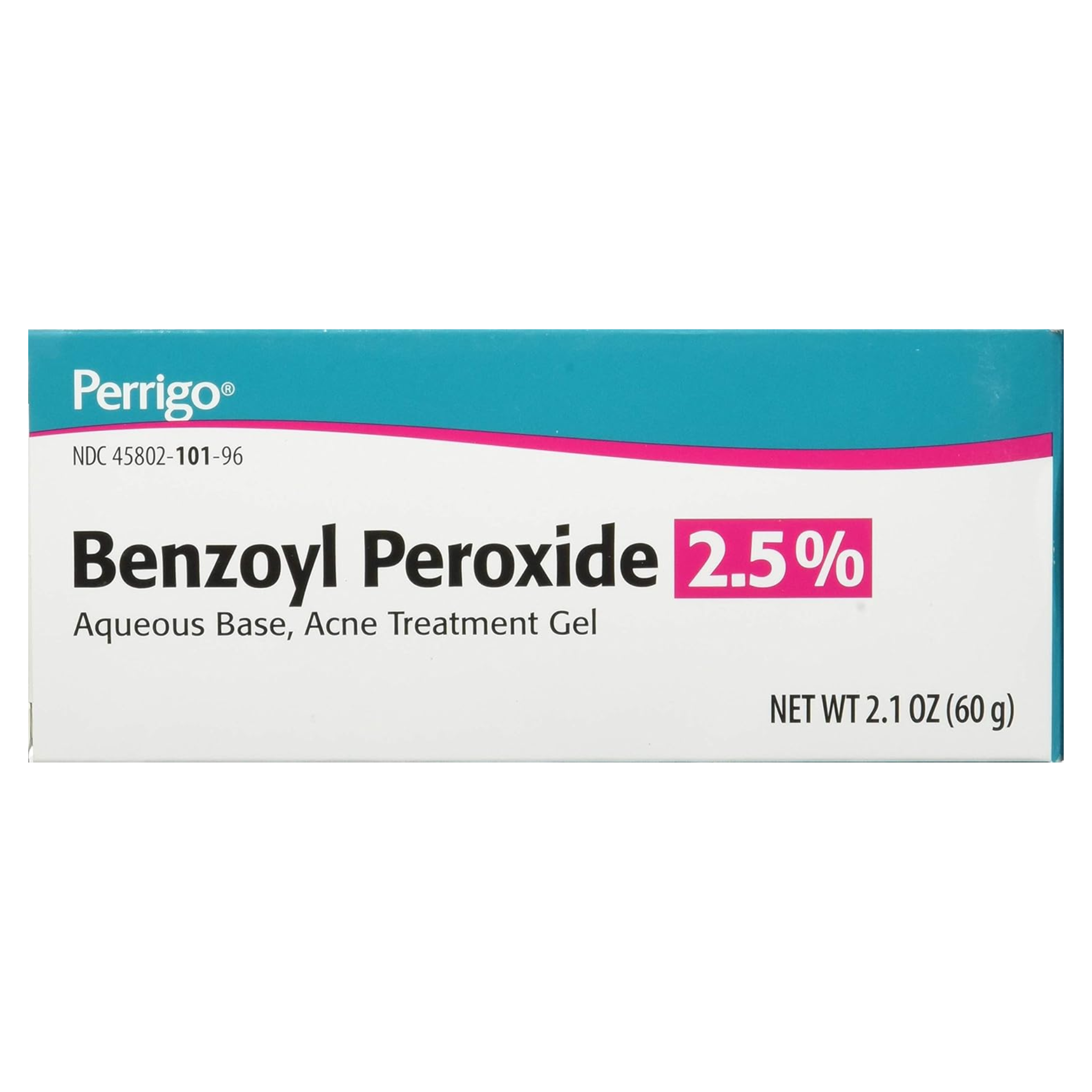 Perrigo, 2.5% Benzoyl Peroxide Acne Treatment Gel, Gentle Formula for Clearer Skin, 2.1 oz