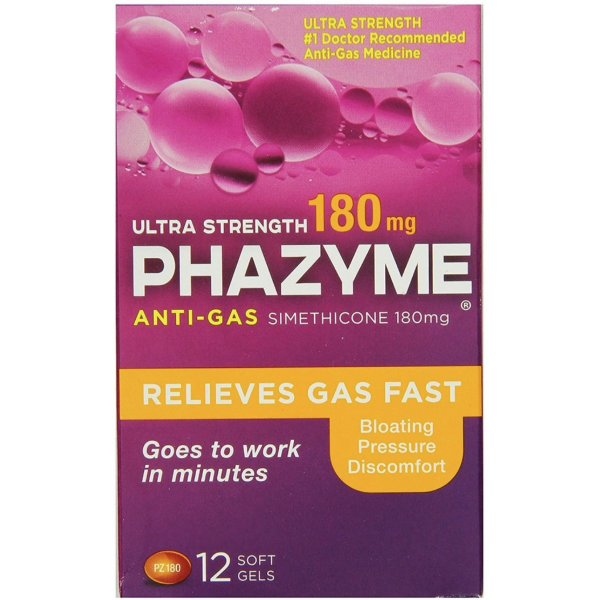 Phazyme Ultra Strength Anti-Gas 180 mg Softgels 12 ea