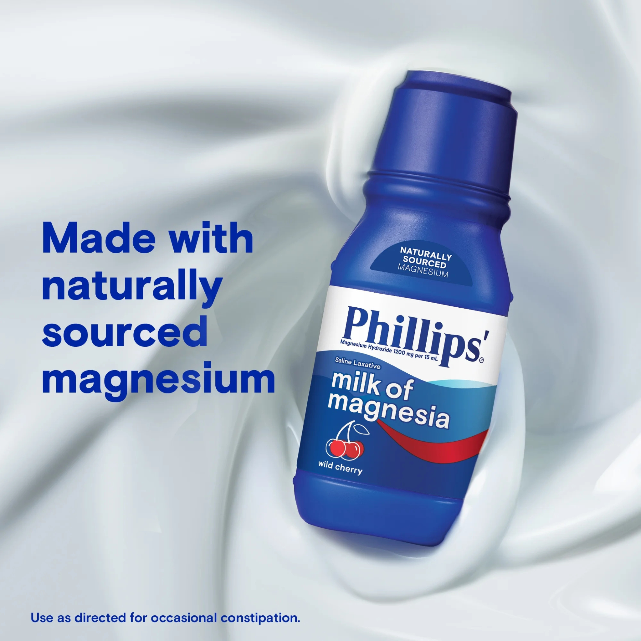 Phillips' Wild Cherry Milk of Magnesia Liquid Magnesium Laxative, 12 oz