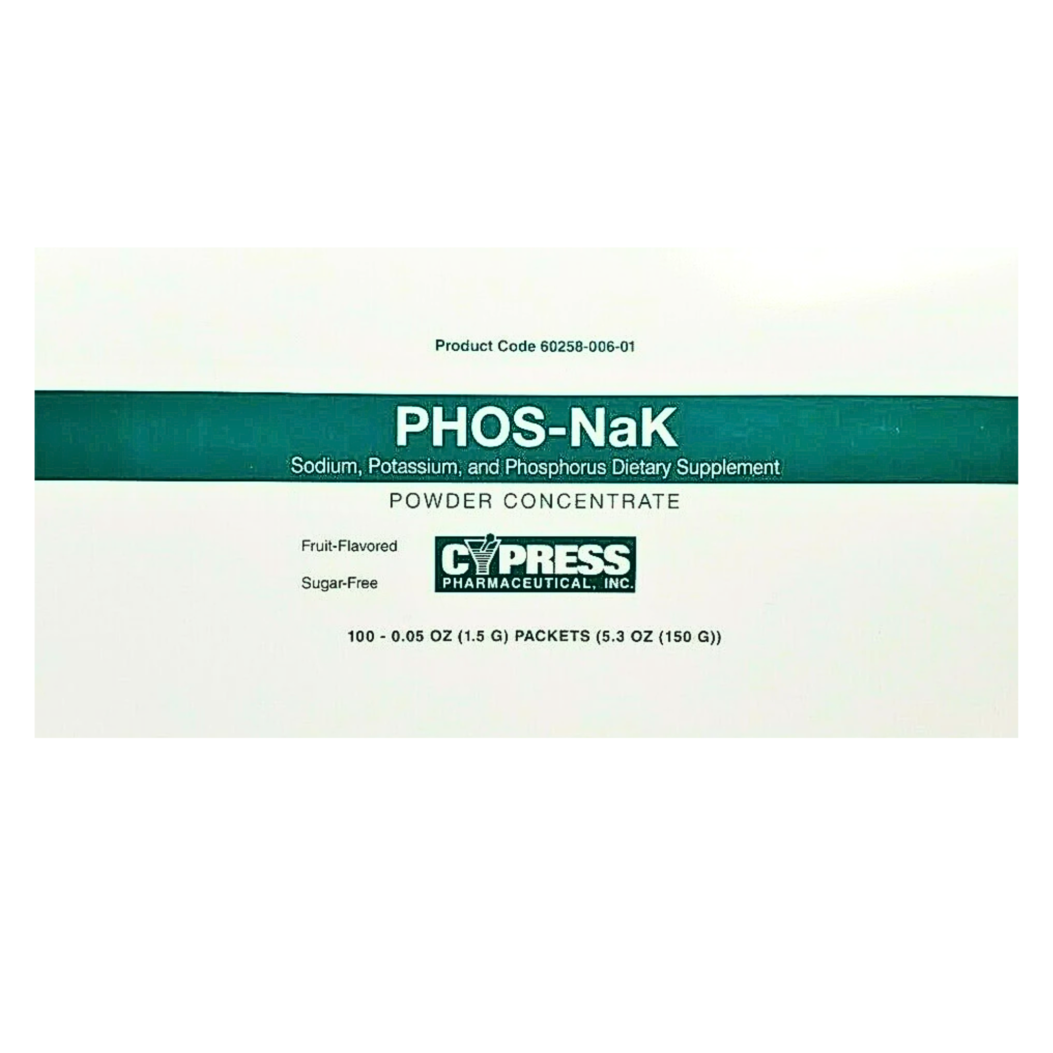 Phos-Nak, Phosphate Supplement Powder, Supports Electrolyte Balance & Bone Health, 100 Packets
