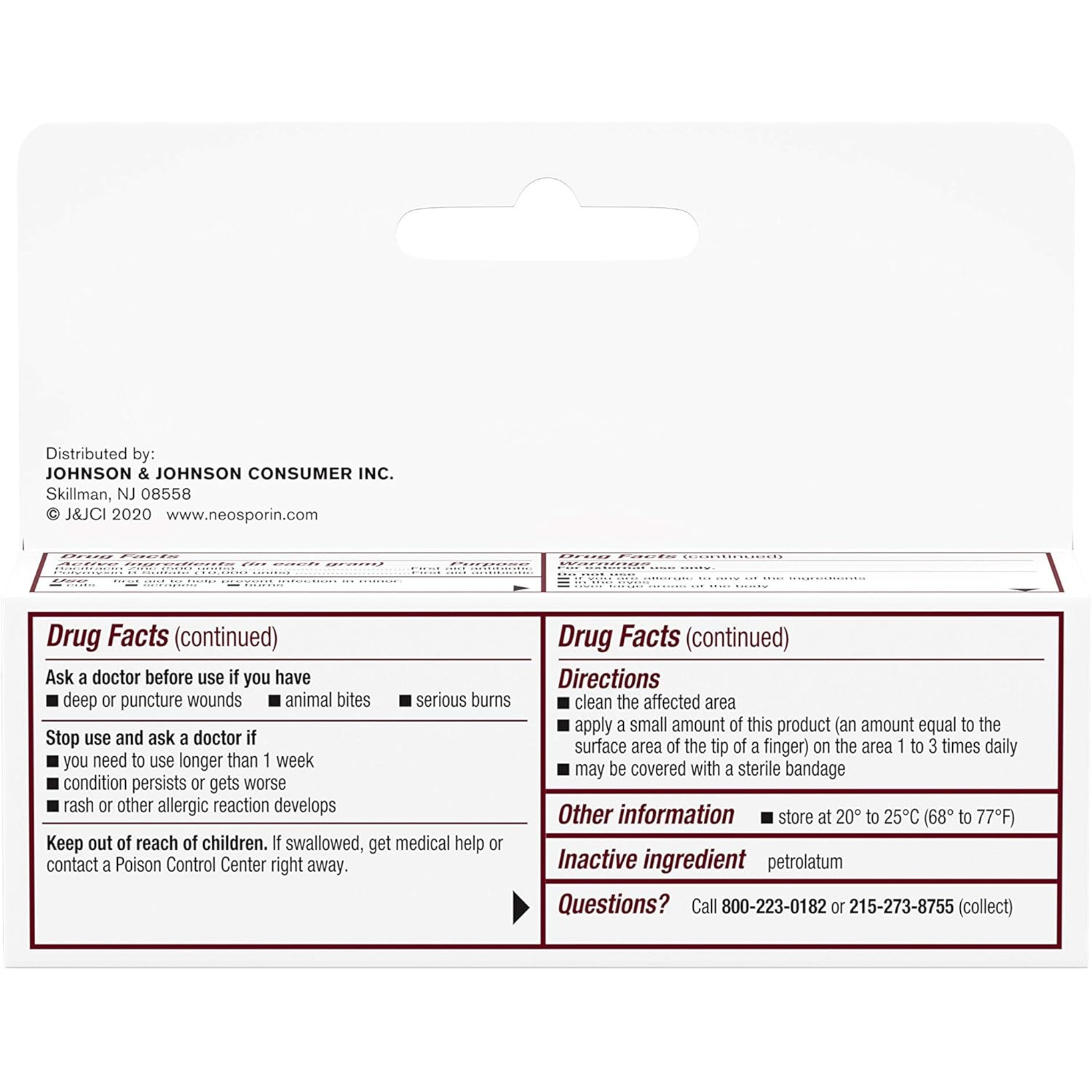 Polysporin First Aid Topical Antibiotic Skin Ointment with Bacitracin Zinc & Polymyxin B Sulfate, for Infection Protection & Wound Care, Neomycin-Free, Travel Size, 0.5 oz