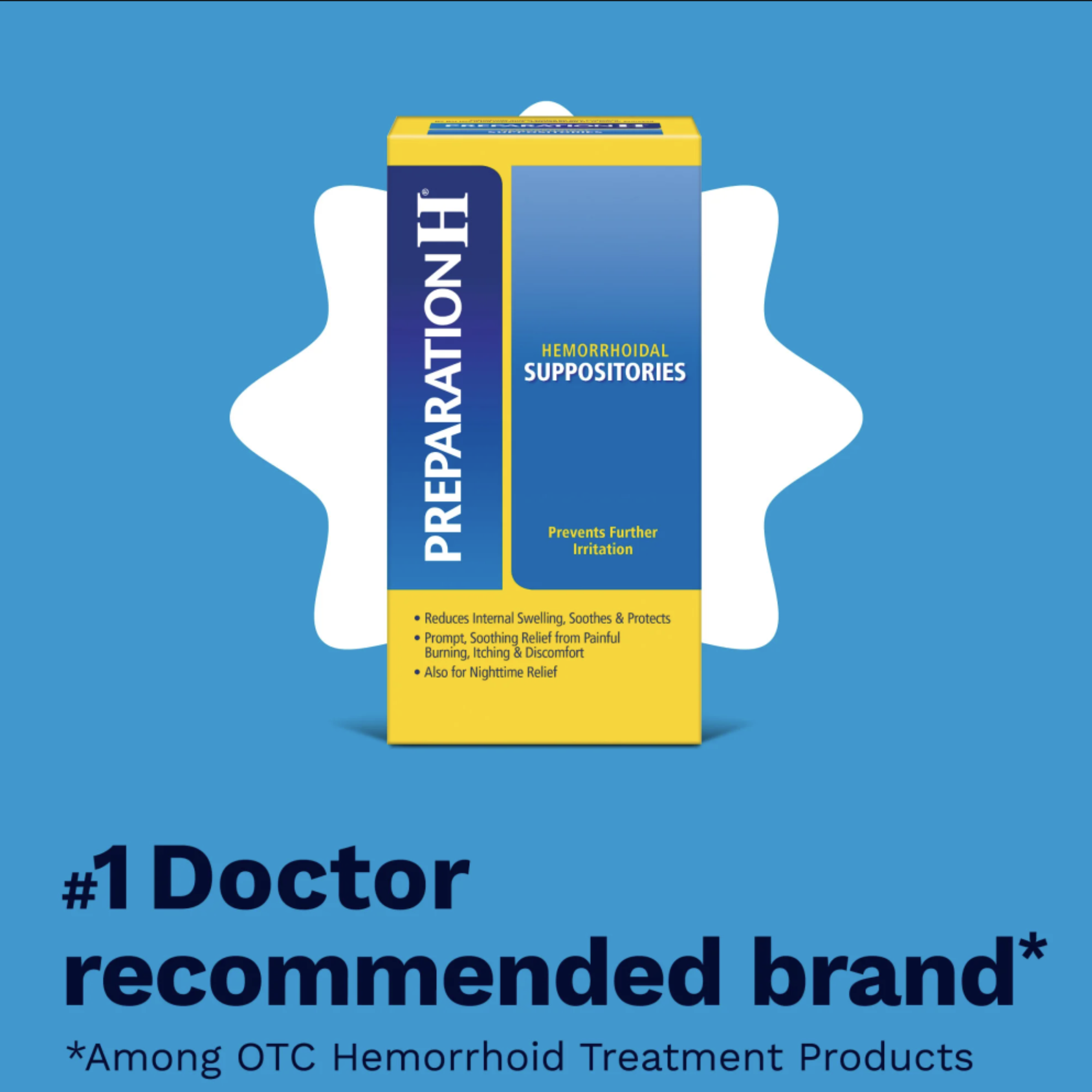 Preparation H Hemorrhoid Suppositories for Itching and Discomfort Relief - 12 Count - Pharmaful
