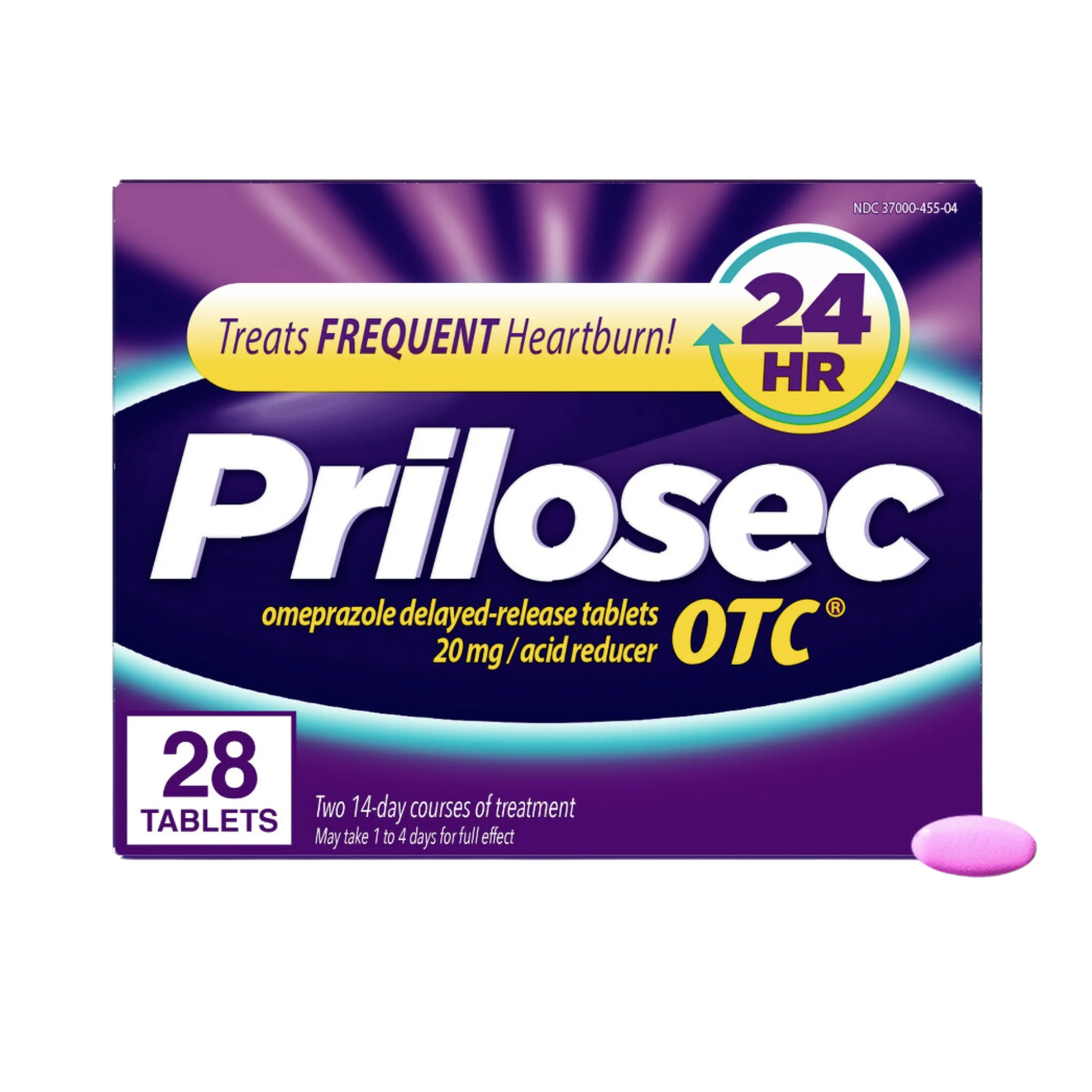 Prilosec OTC Heartburn Relief, Omeprazole, Acid Reducer Tablets, Unflavored 28 Count