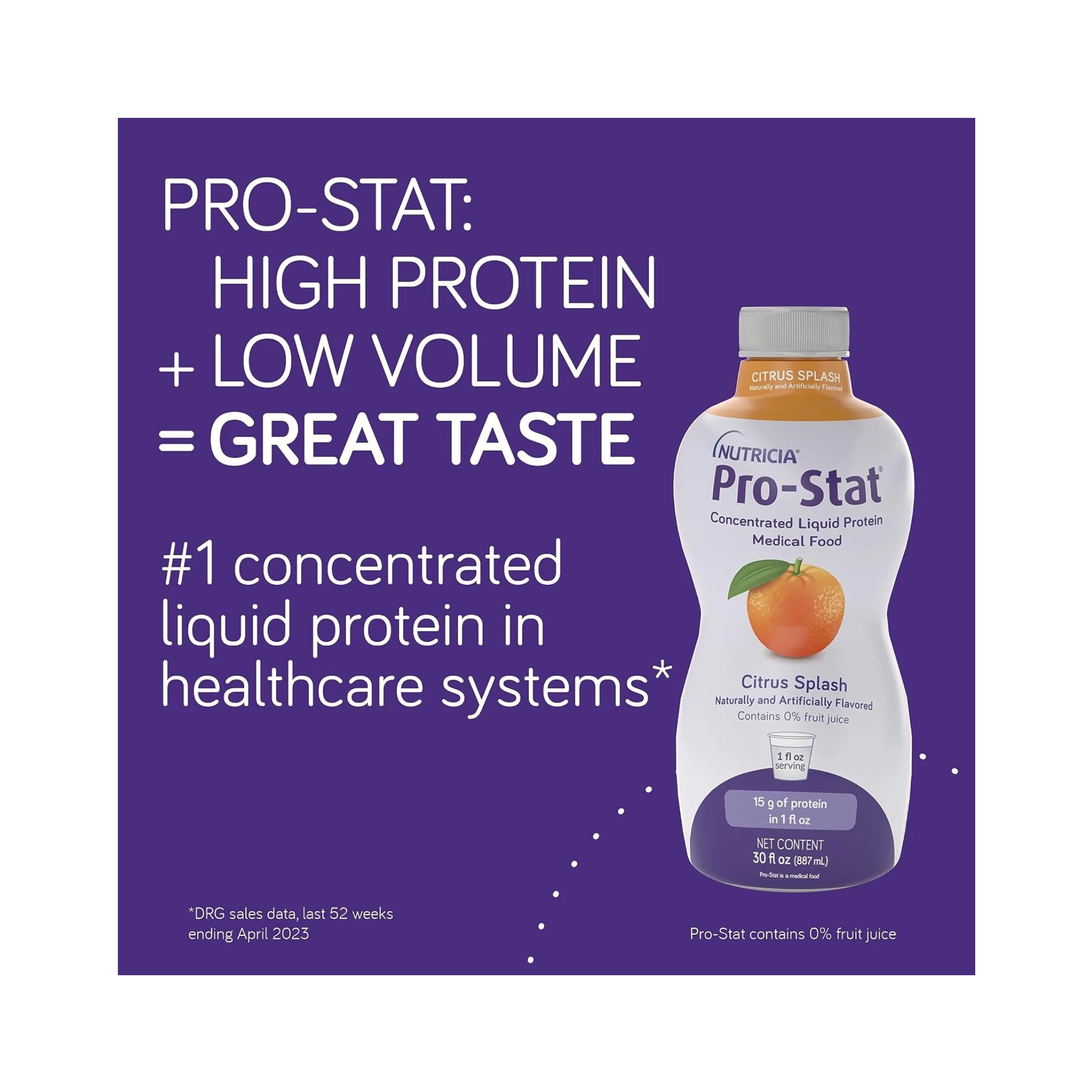 Pro-Stat, Advanced Wound Care (AWC) Concentrated Liquid Protein, Medical Food, Citrus Splash Flavor, 30 fl oz Bottle