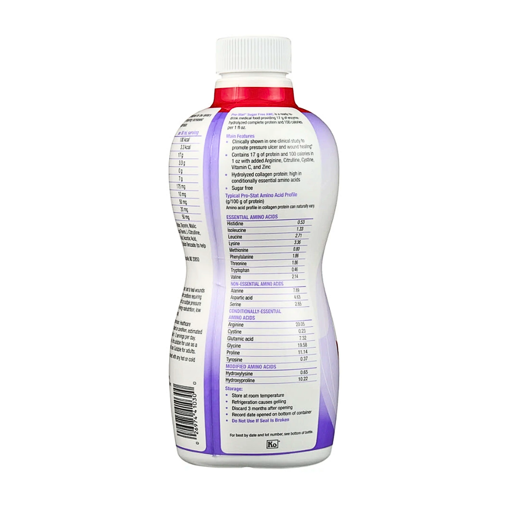 Pro-Stat, Sugar-Free AWC Protein Supplement, Wild Cherry Punch Flavor, Ready-to-Use, 30 oz Bottle