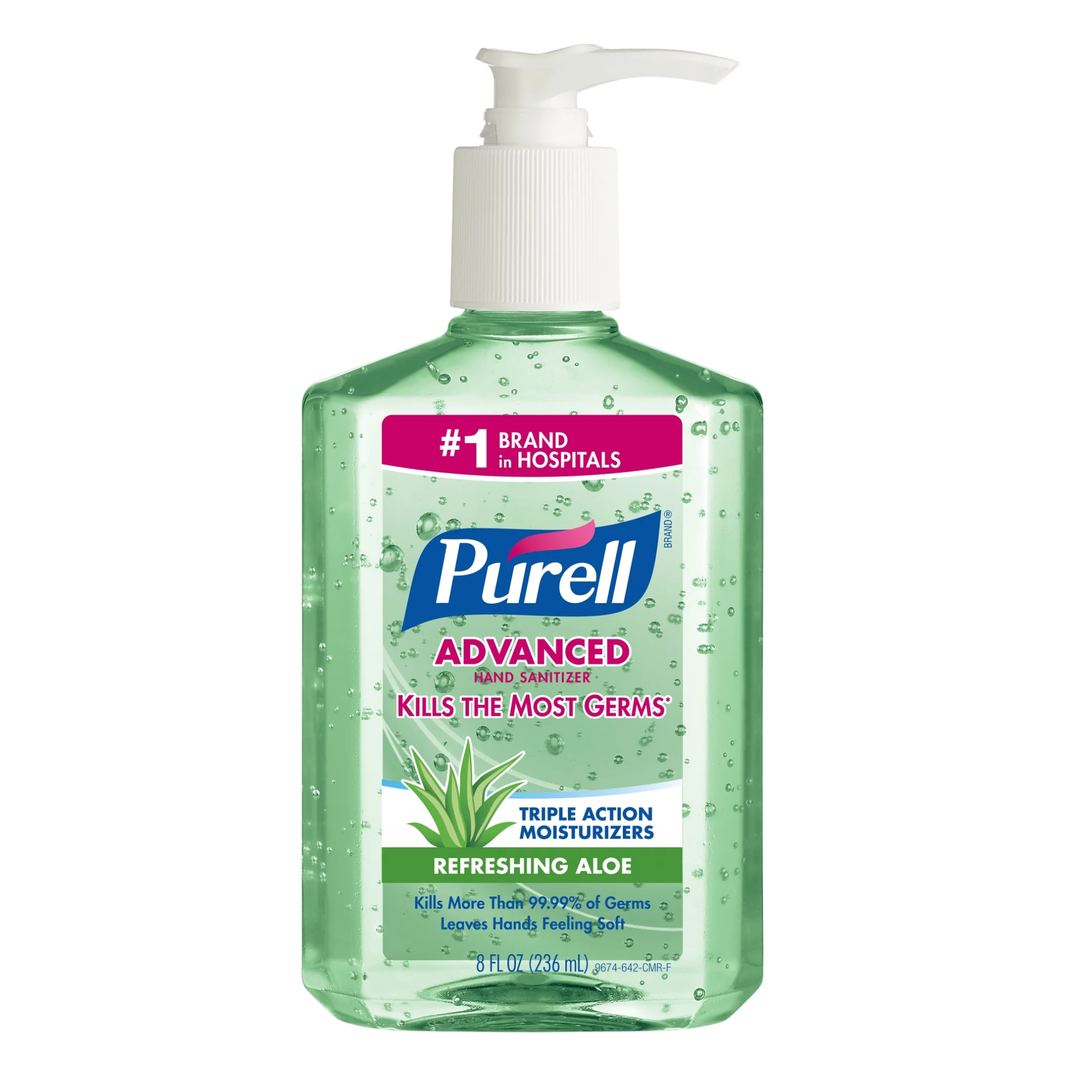 Purell®, Instant Hand Sanitizer with Pump, Aloe-Infused Moisturizing Formula, 8 oz