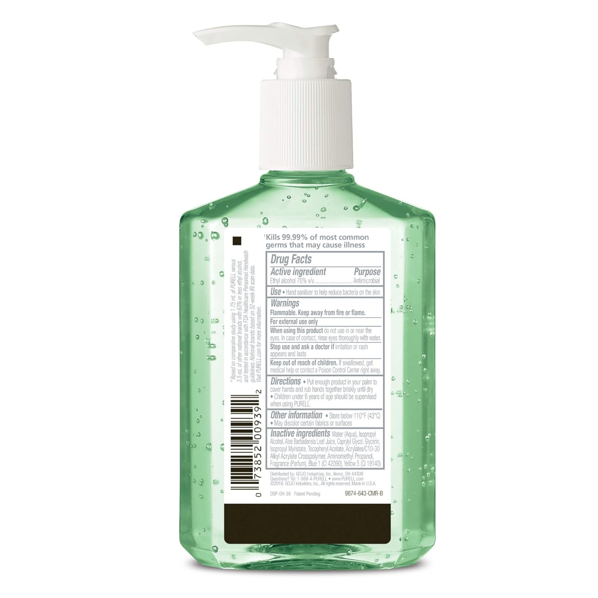 Purell®, Instant Hand Sanitizer with Pump, Aloe-Infused Moisturizing Formula, 8 oz - Pharmaful