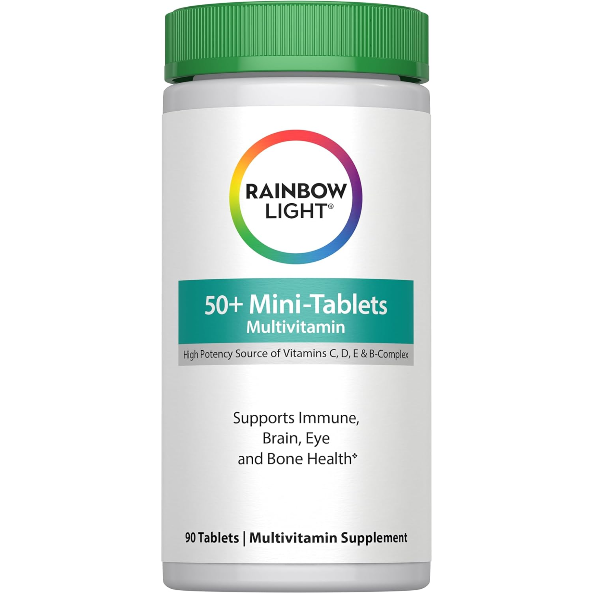 Rainbow Light, 50+ Mini-Tablet Multivitamin, Age-Specific Nutritional Support, Easy-to-Swallow Formula, 90 Mini-Tablets
