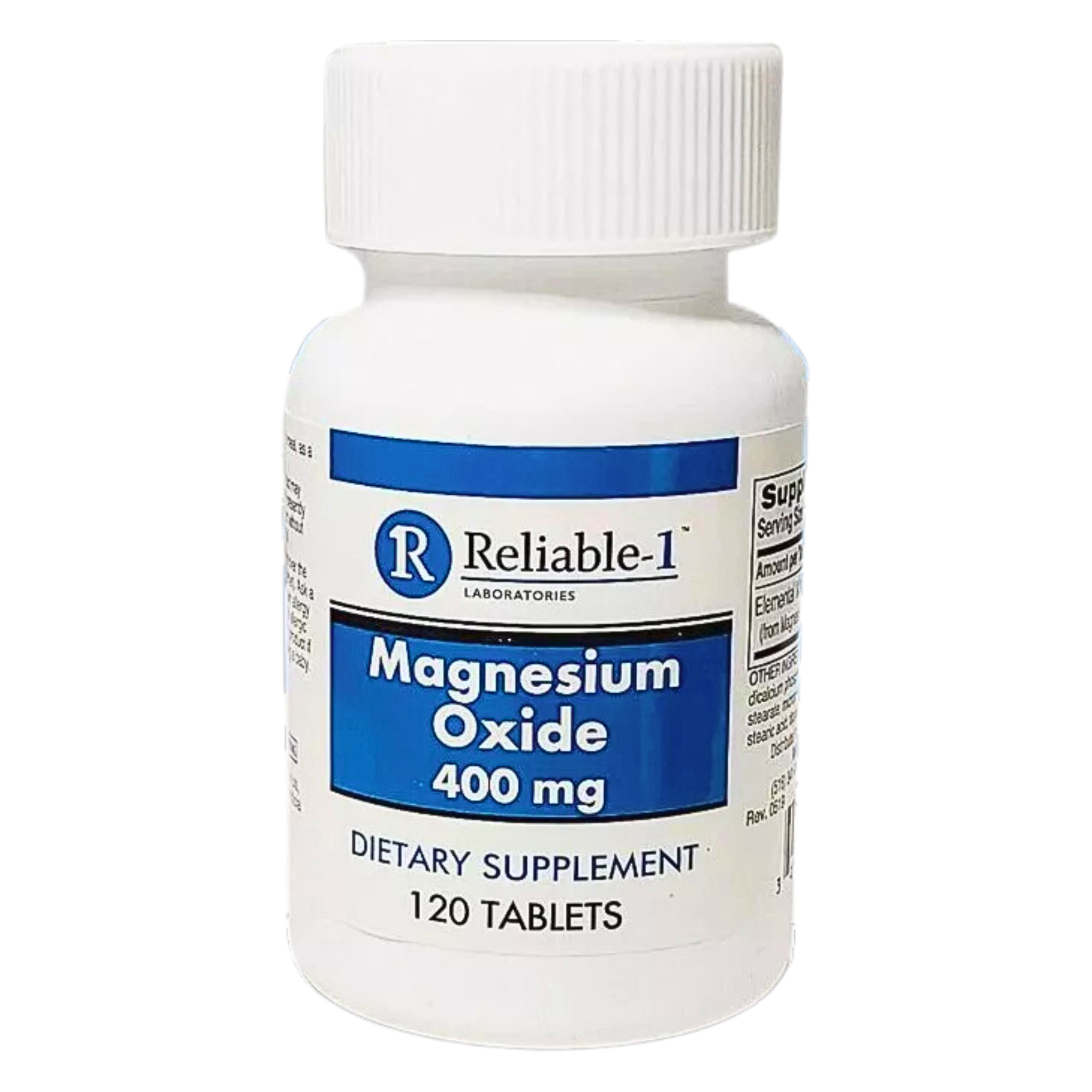 Reliable-1 Laboratories, Magnesium Oxide 400 mg, Essential Mineral Supplement for Muscle, Nerve & Immune Support, 120 Tablets