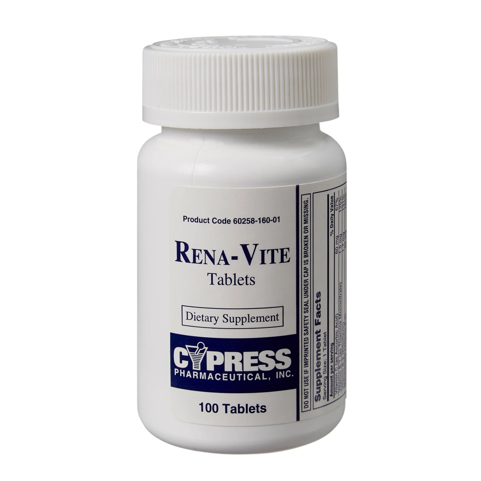 Rena-Vite, Multivitamin & Mineral Supplement, Supports Nutritional Health, 100 Tablets