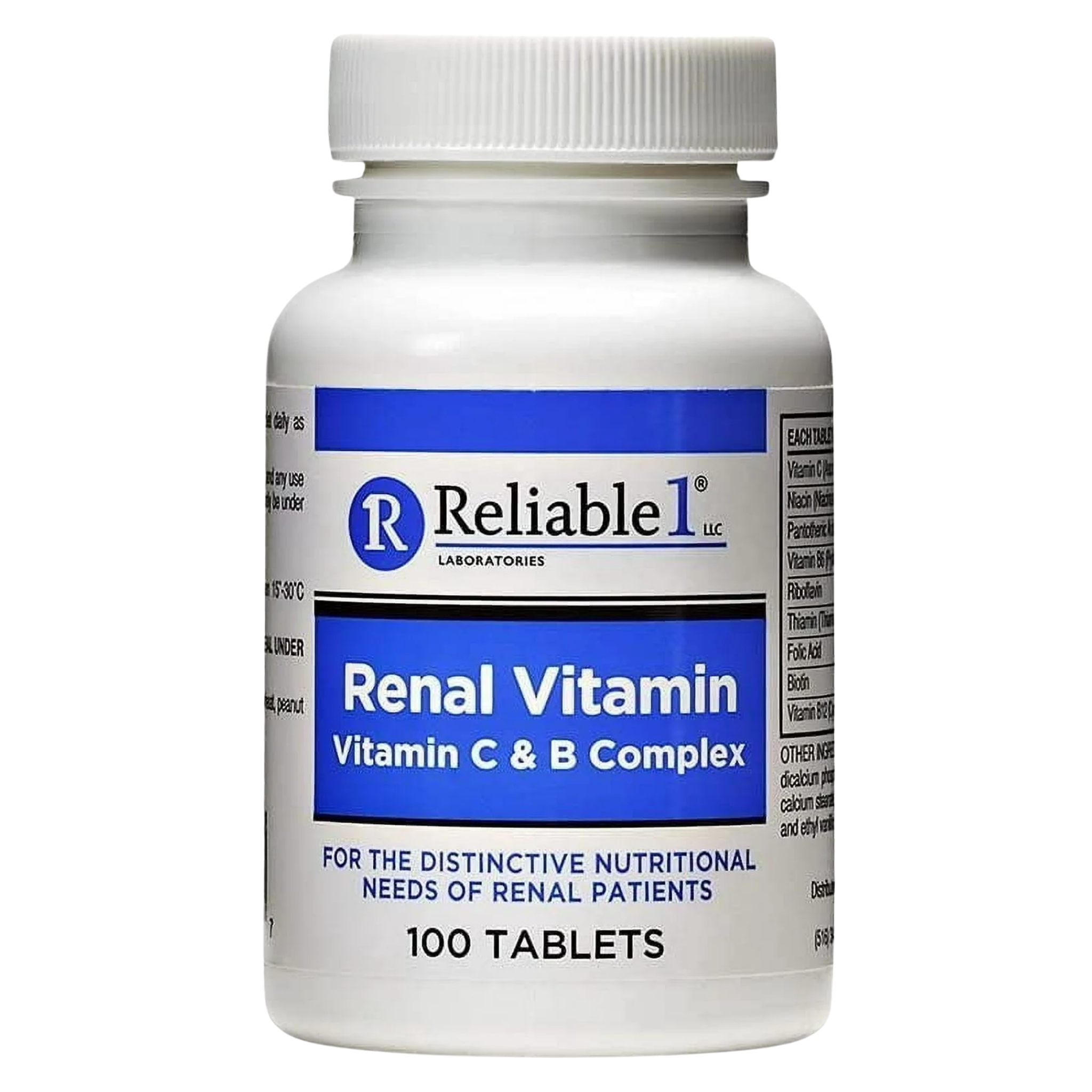 Reliable 1, Vitamin C & B Complex, Immune & Energy Support, 100 Count