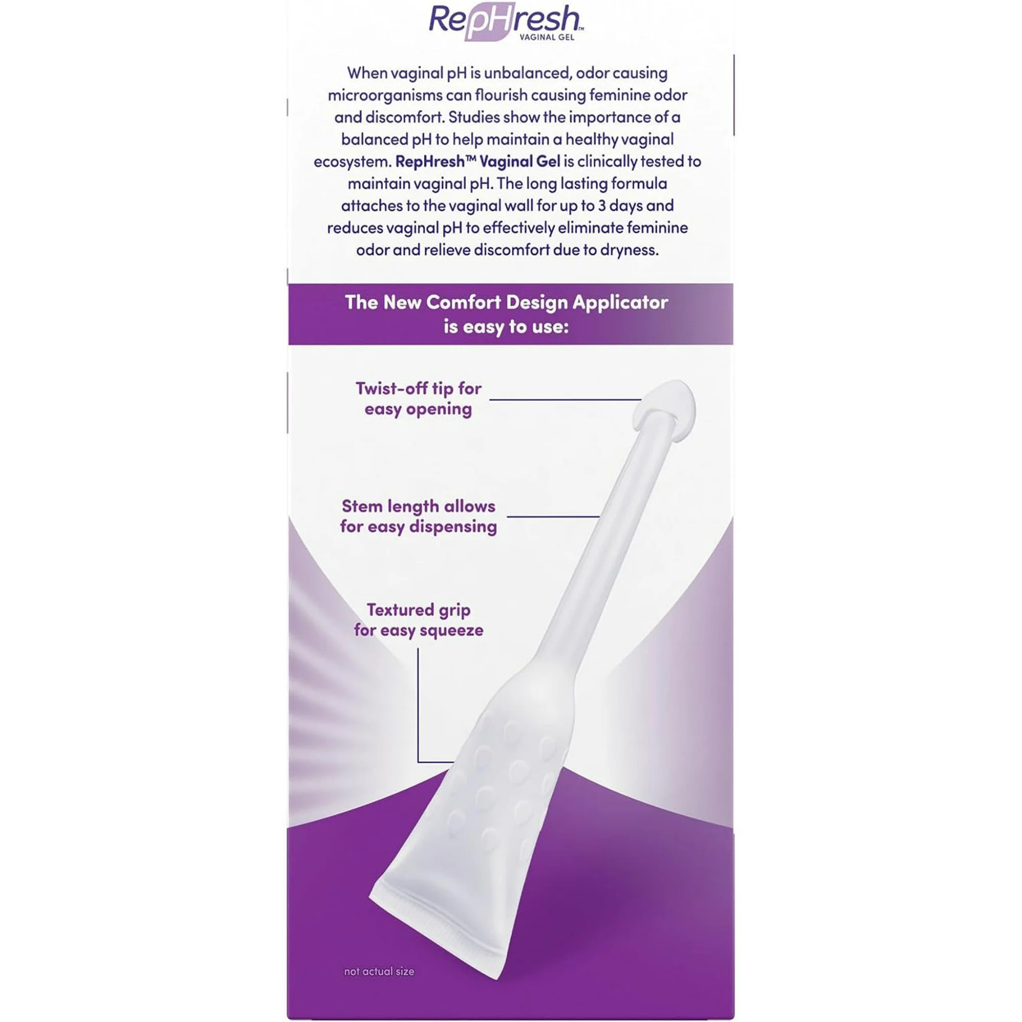 RepHresh Odor Eliminating Vaginal Gel, 0.07 oz, 4 Count