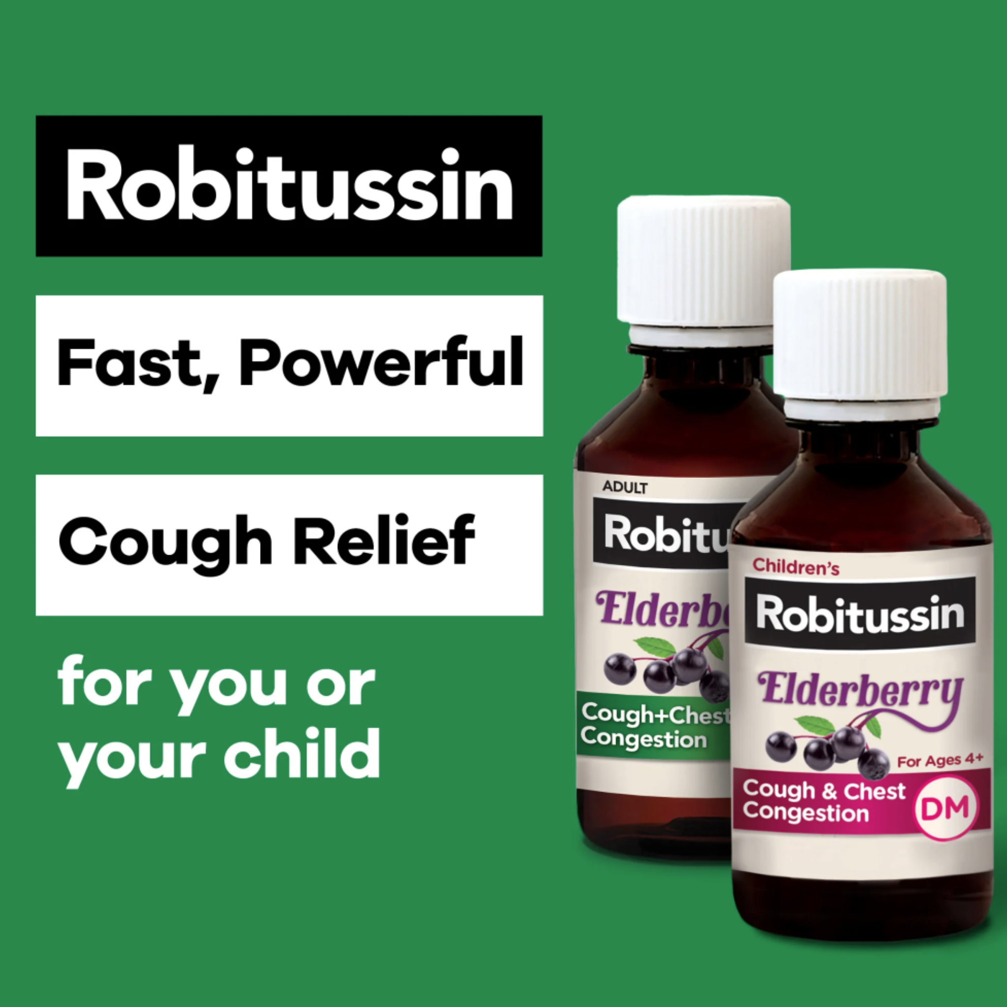 Robitussin Max Stregnth Cough Congestion DM and Cold Medicine, Elderberry, 8 Fl Oz - Pharmaful