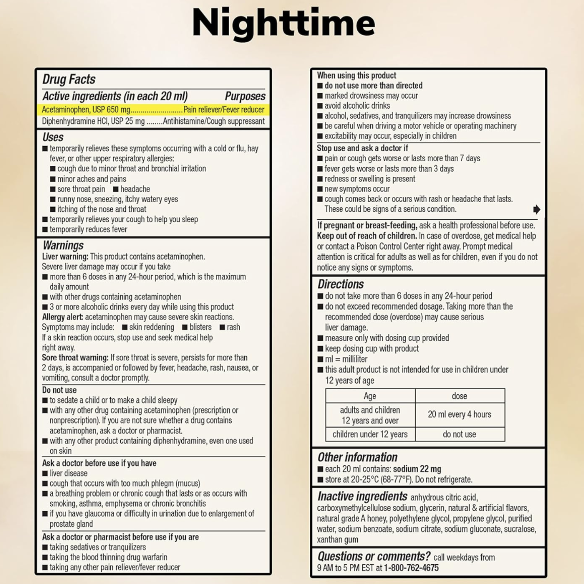 Robitussin Night Honey Severe Cough, Flu & Sore Throat , 4 oz - Pharmaful