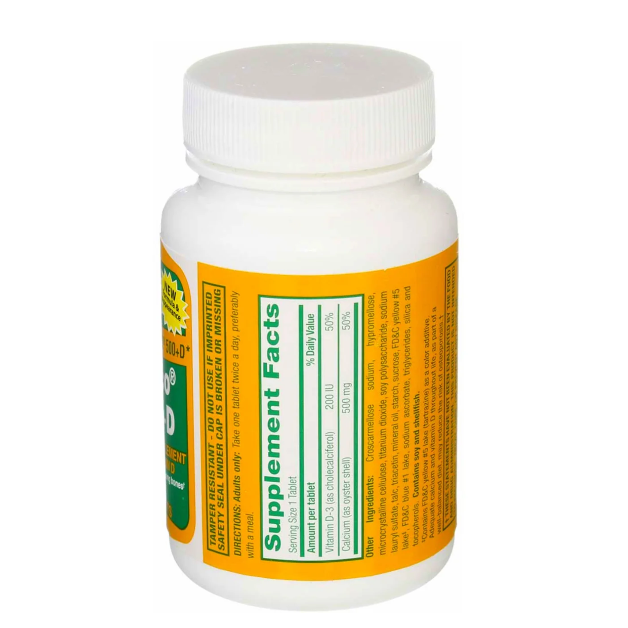 Rugby, Oysco 500+D, Calcium & Vitamin D Supplement for Bone Health, 60 Tablets