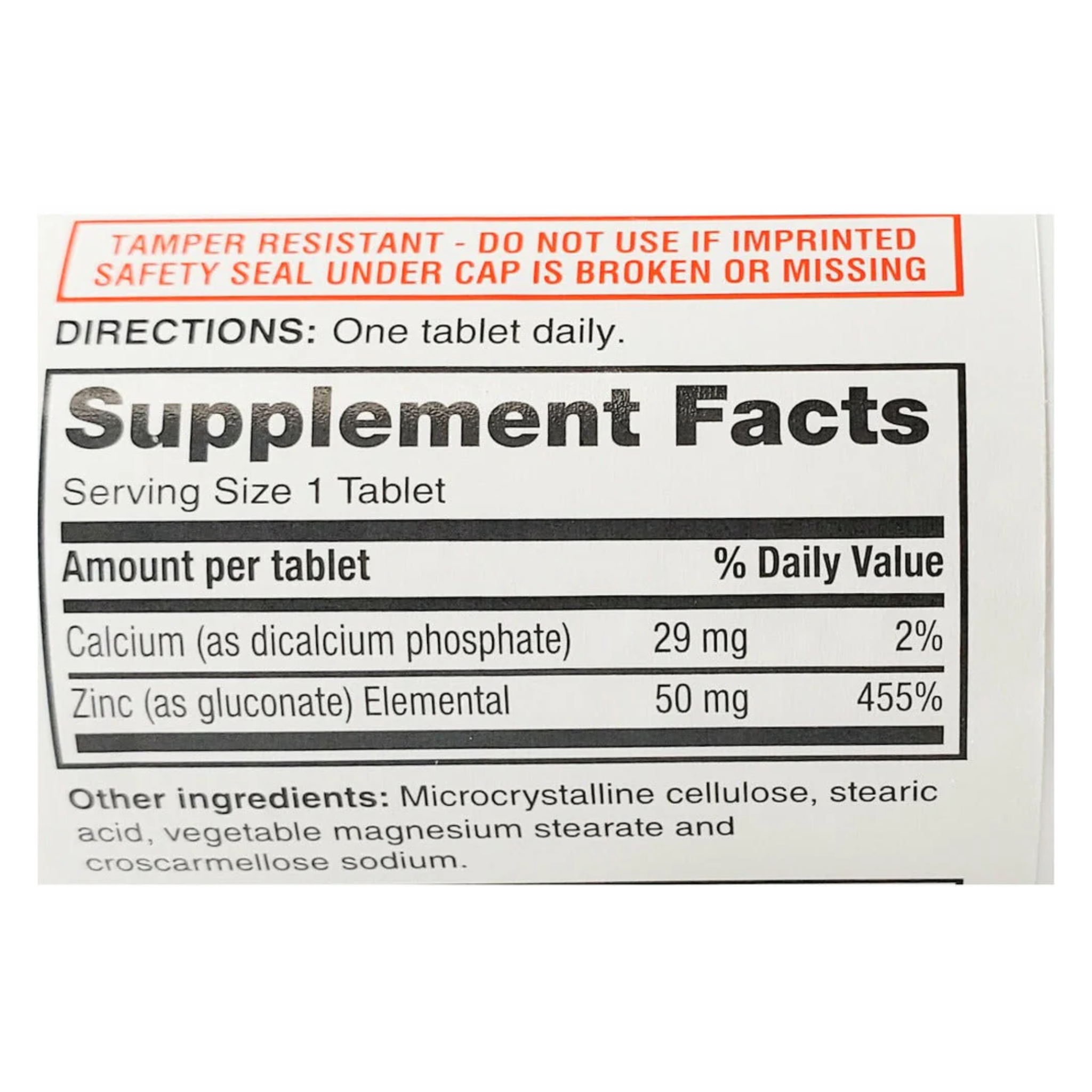 Rugby, Zinc 50 mg, Essential Mineral Supplement for Immune & Cellular Support, 100 Tablets