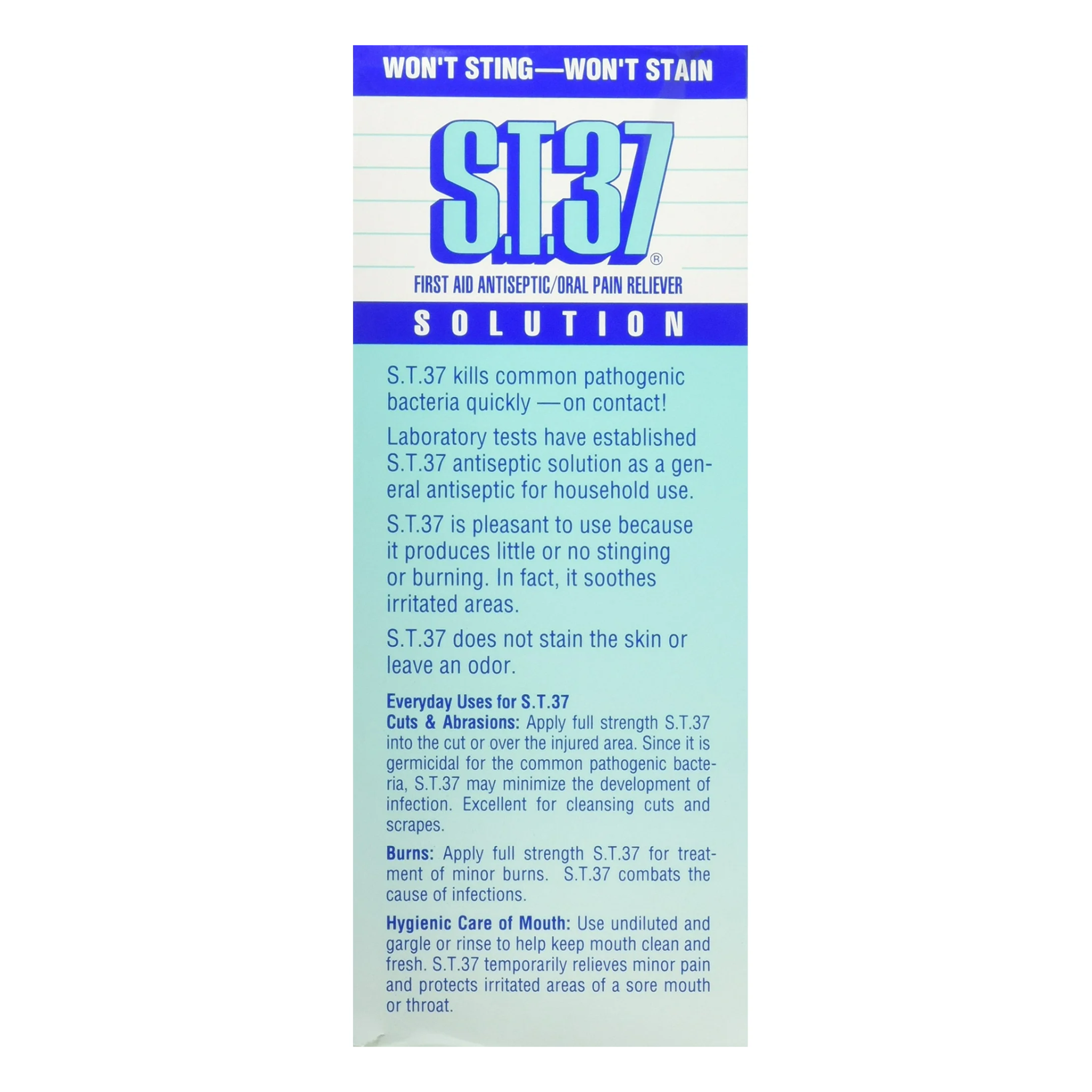 S.T.37, Oral Solution, Fast-Acting Relief for Oral Irritations, 16 oz