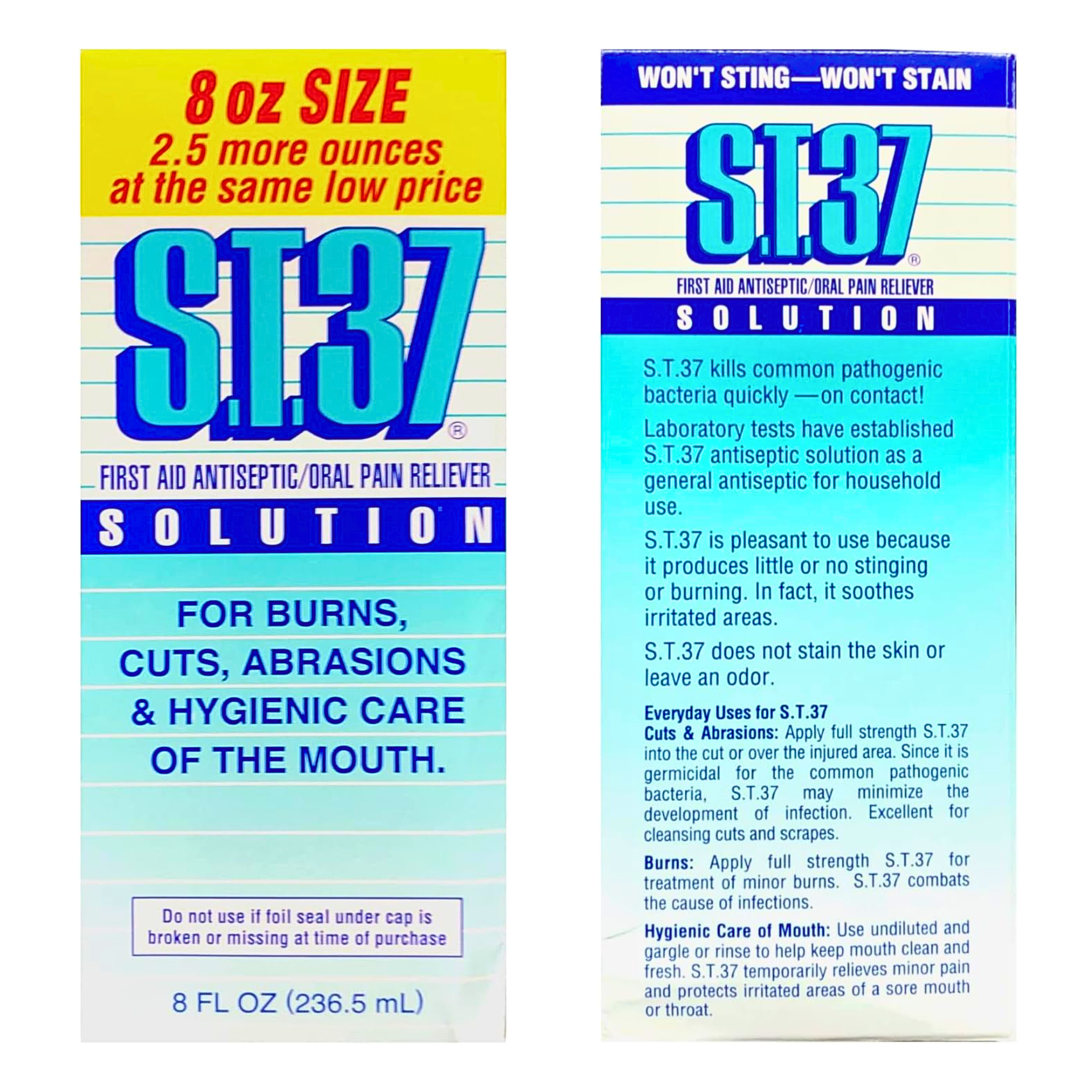 S.T.37, Oral Solution, Fast-Acting Relief for Oral Irritations, 8 oz