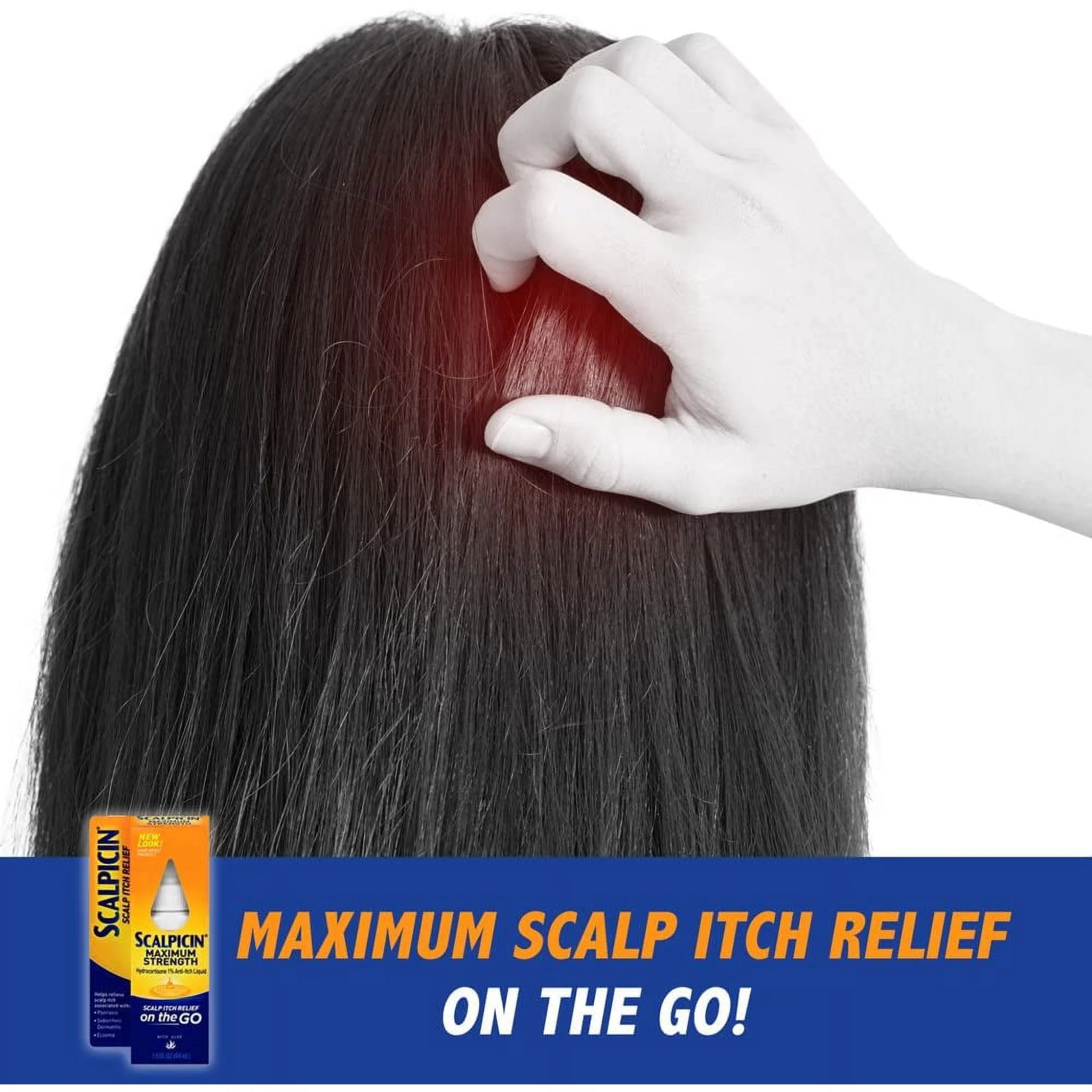 Scalpicin, Max Strength Scalp Itch Treatment, Fast-Acting Relief for Itchy Scalp, 1.5 oz