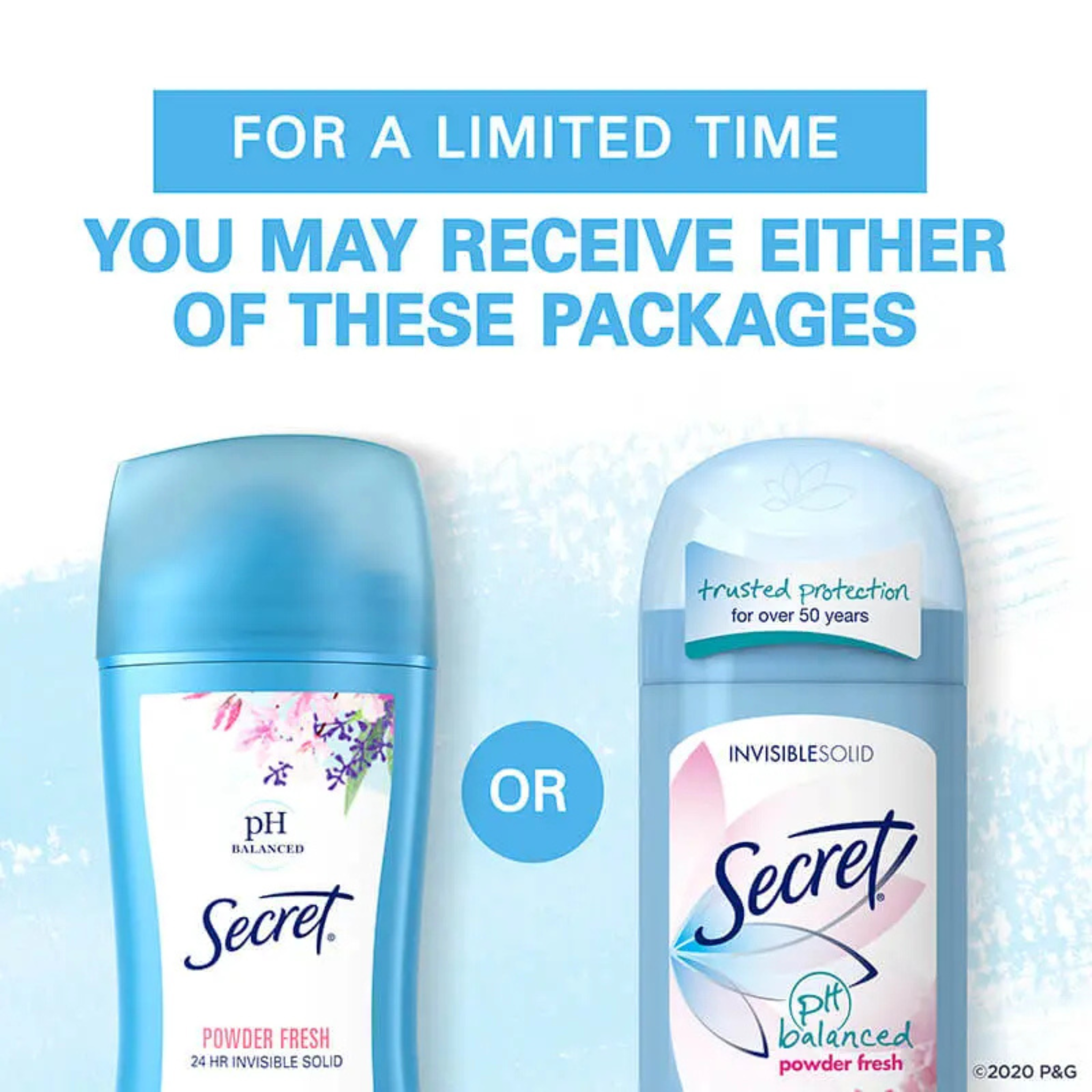 Secret Female Antiperspirant Deodorant Invisible Solid Powder Fresh, 2.6oz