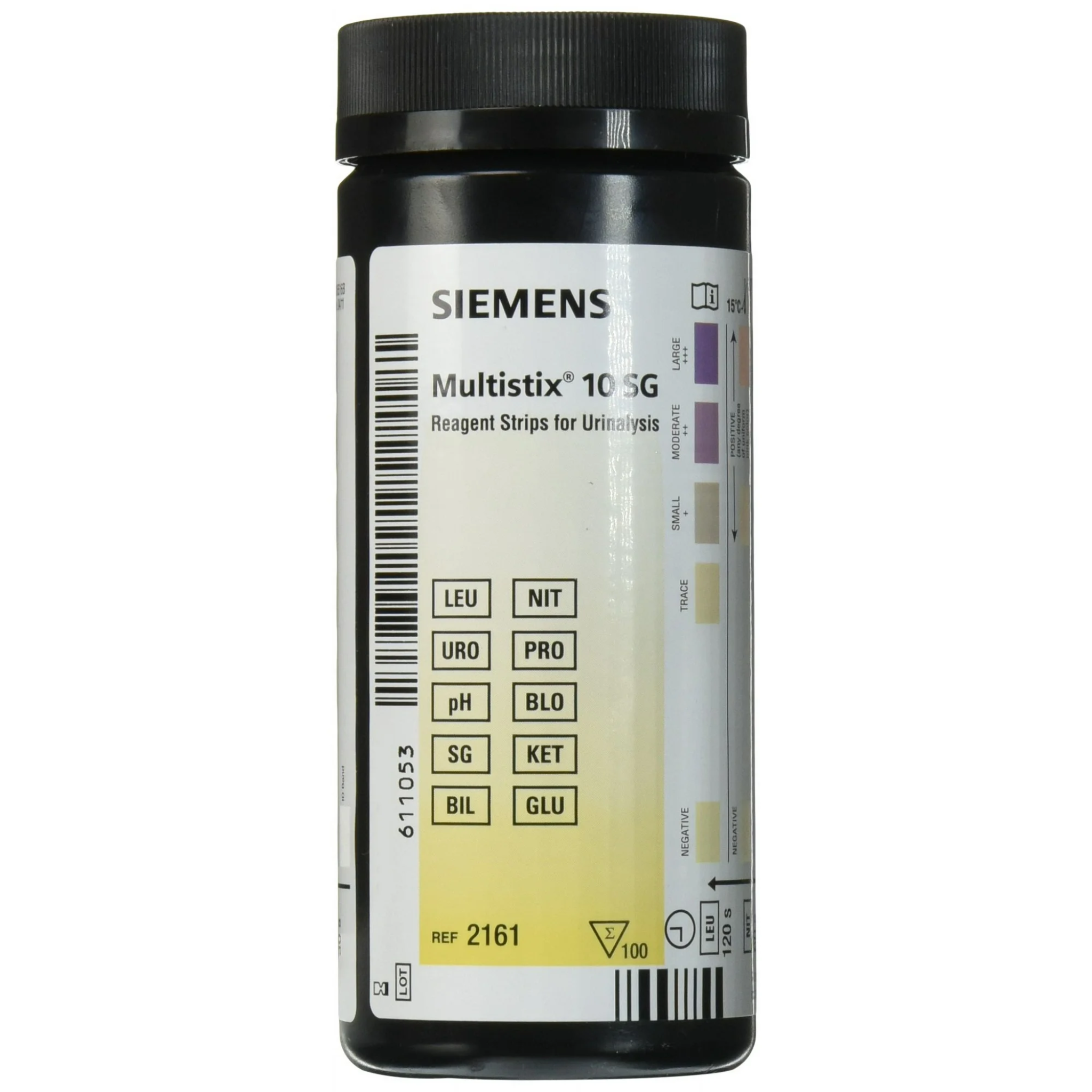 Siemens Multistix 10 SG Reagent Test Strips for Urinalysis, #2161 – 100 Count