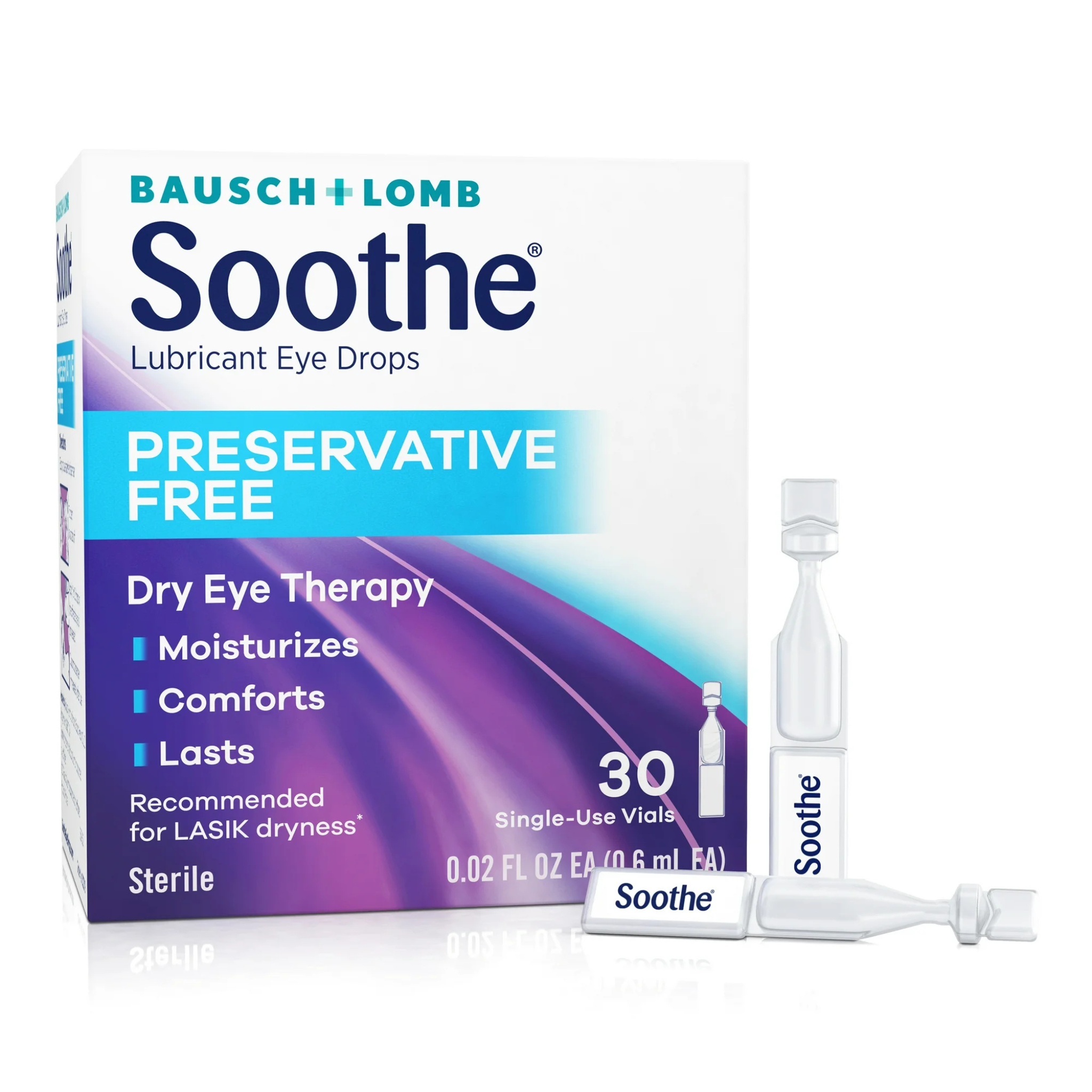 Soothe Preservative-Free Lubricant Eye Drops 28 ct 0.02 fl oz EA (0.6 mL EA)