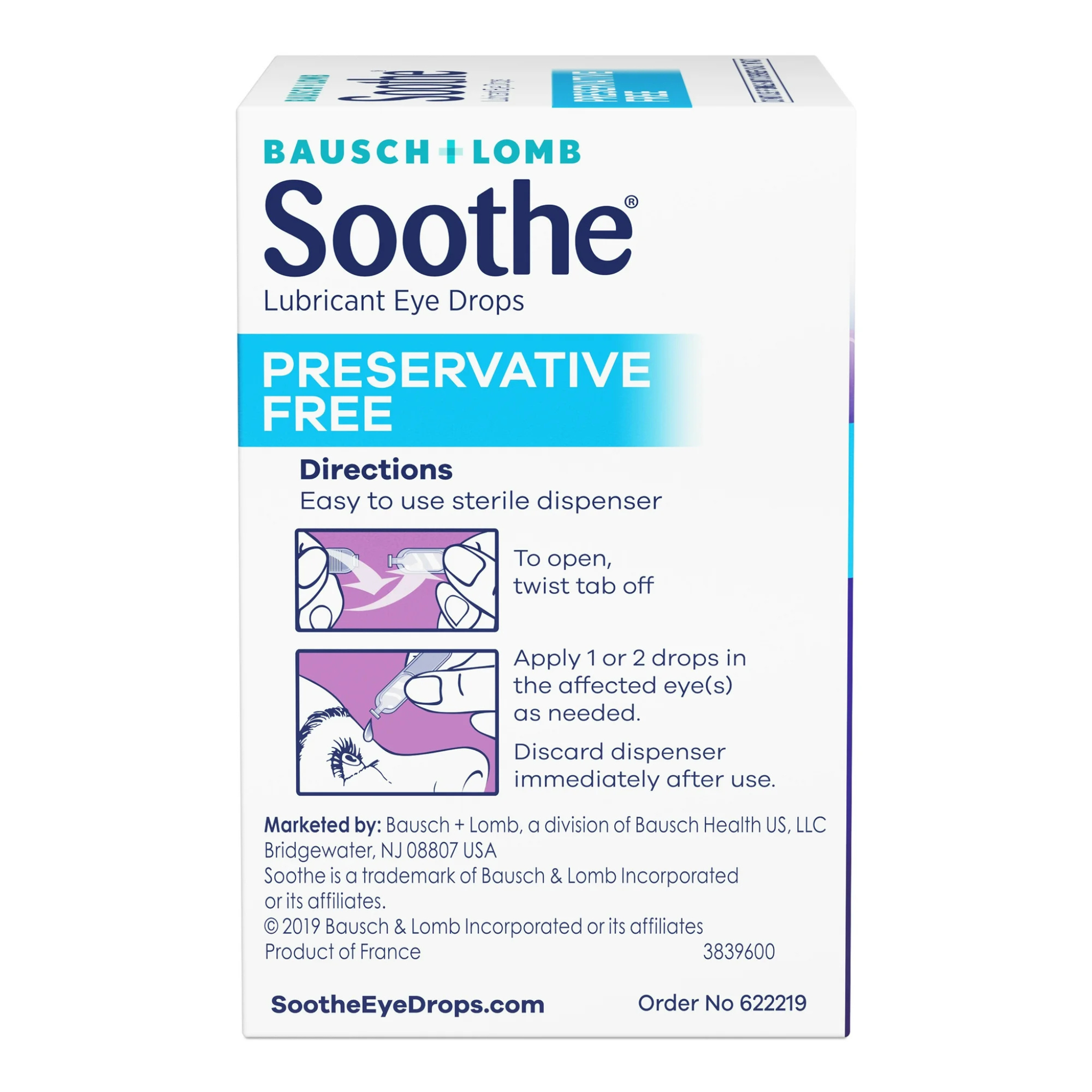 Soothe Preservative-Free Lubricant Eye Drops 28 ct 0.02 fl oz EA (0.6 mL EA)