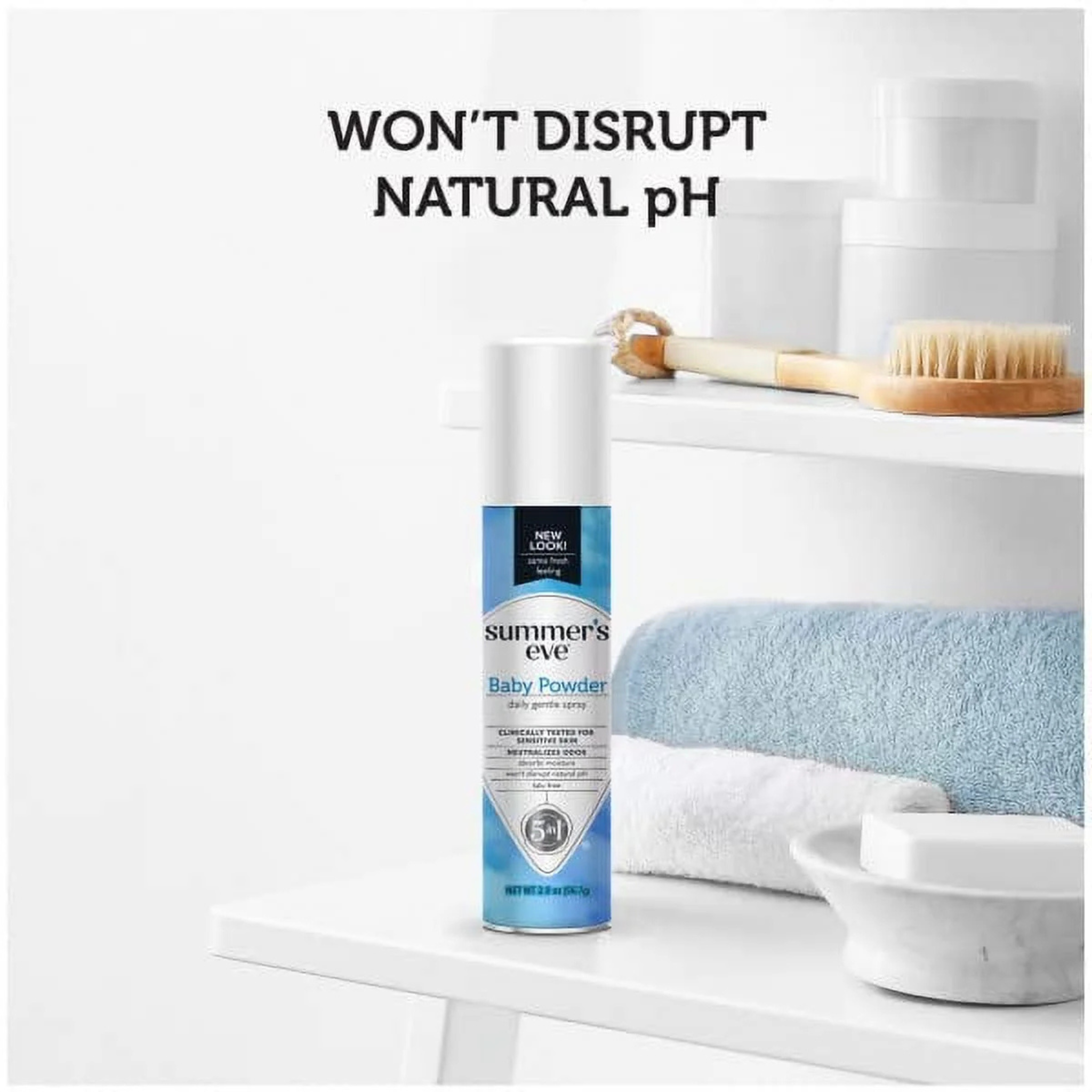 Summer's Eve Baby Powder Freshening Deodorant Spray, 2 OZ