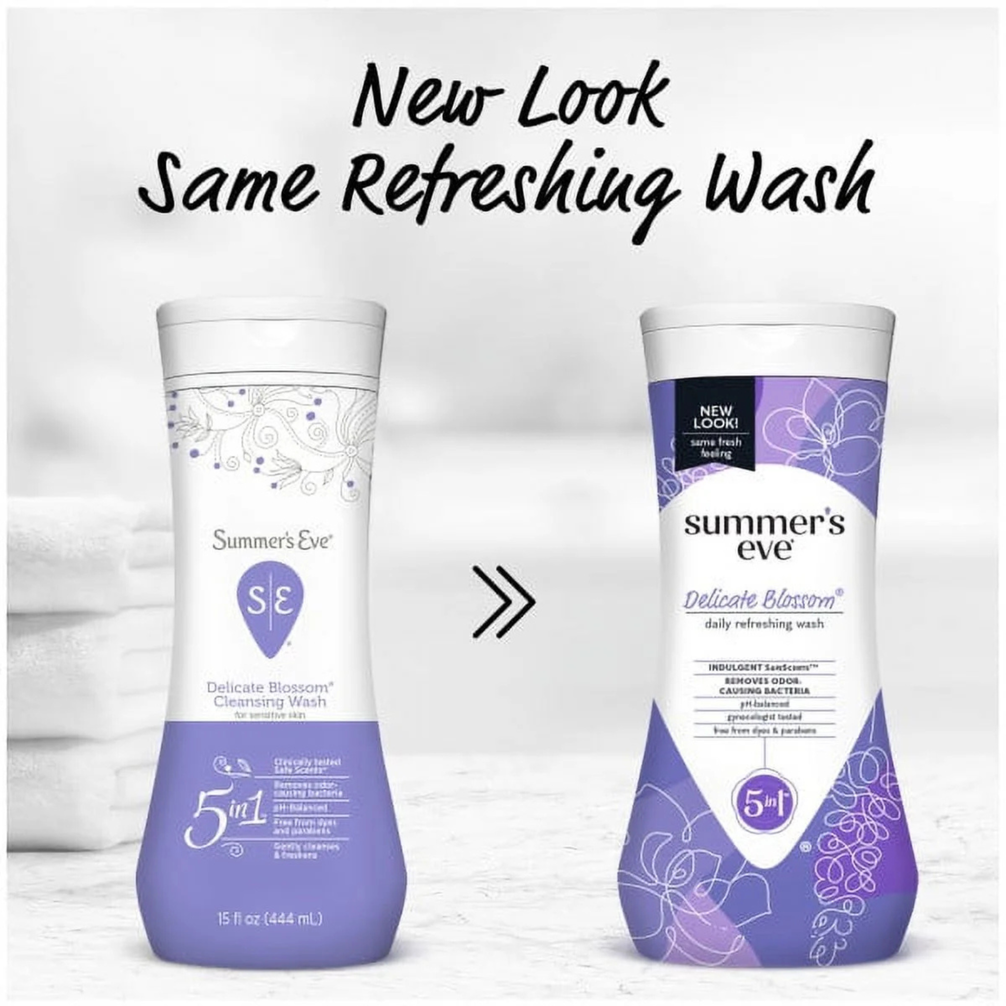 Summer's Eve Delicate Blossom Daily Refreshing Feminine Wash, PH Balanced, 15 oz