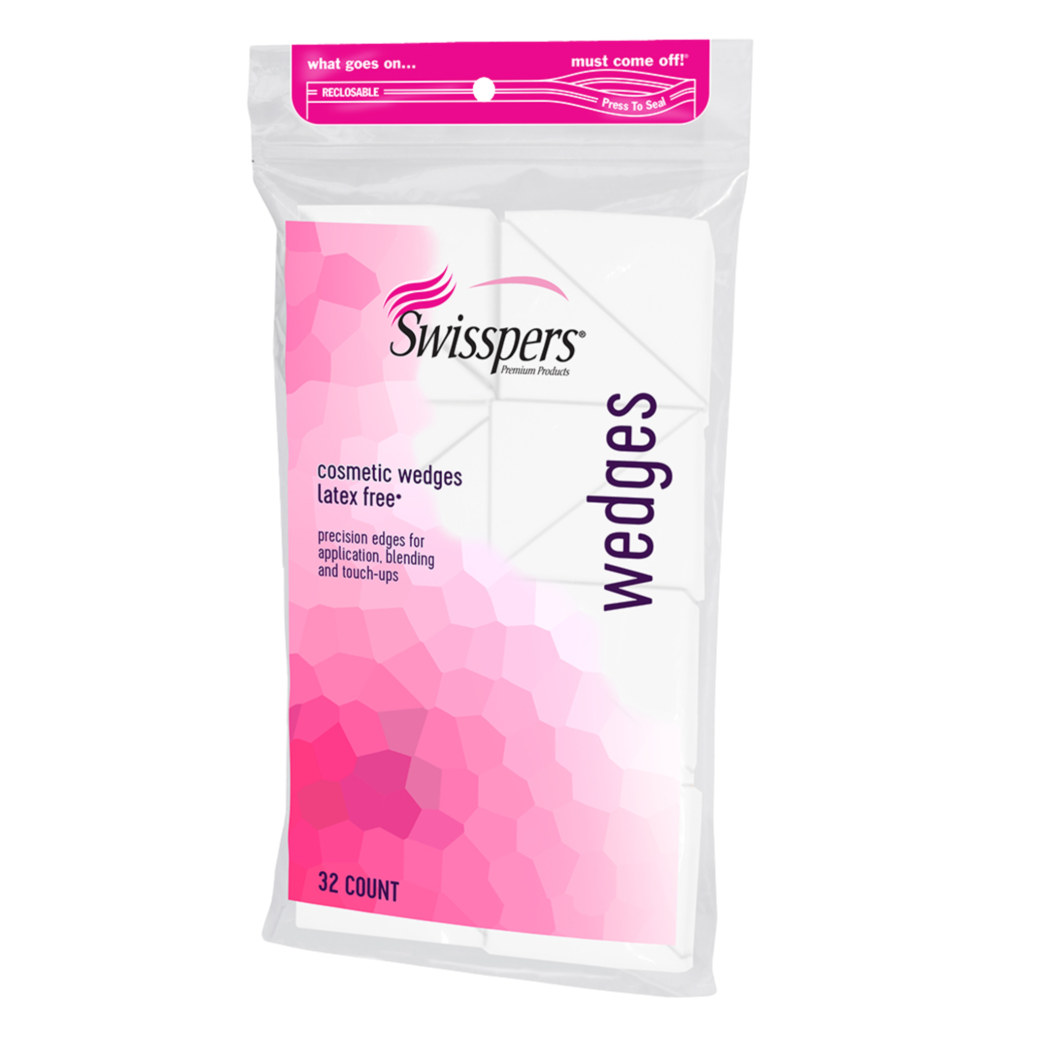 Swisspers®, Cosmetic Application Wedges, Soft & Gentle for Flawless Makeup Application, 32 Count - Pharmaful