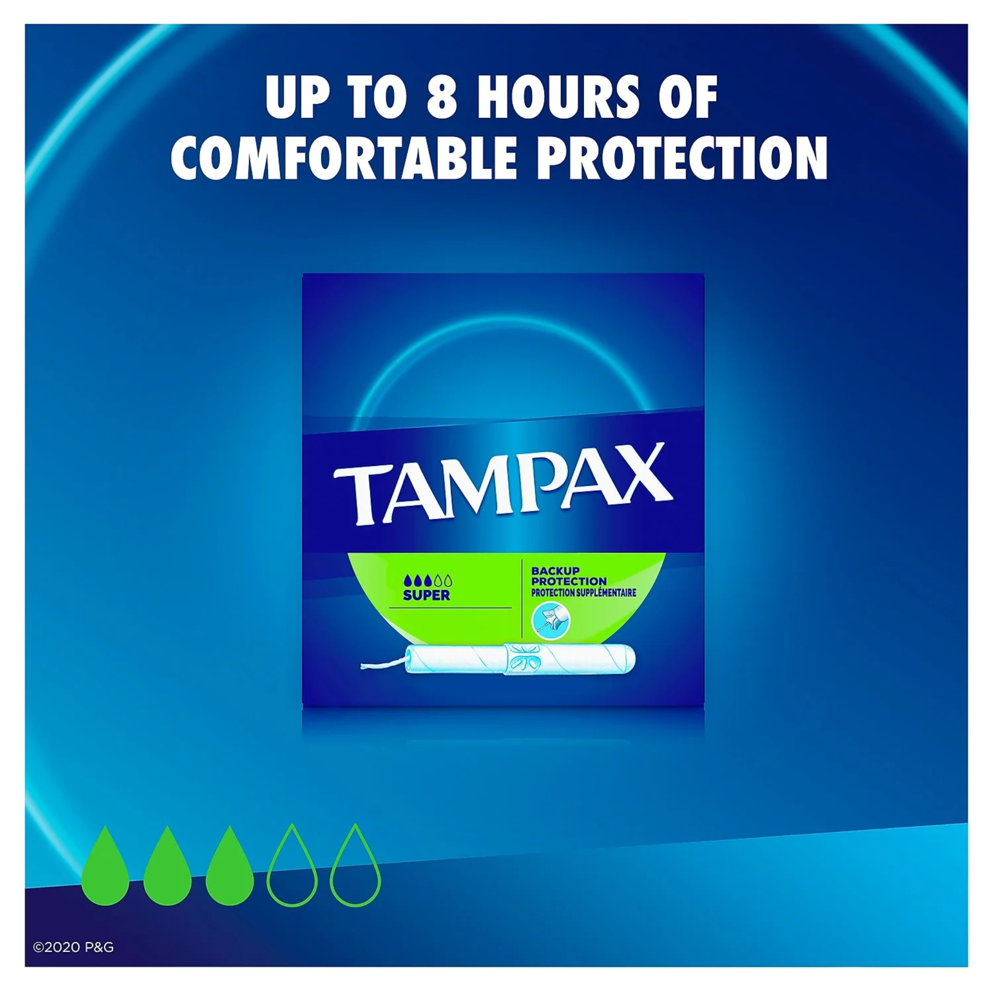 Tampax Cardboard Applicator Tampons Unscented, 10ct