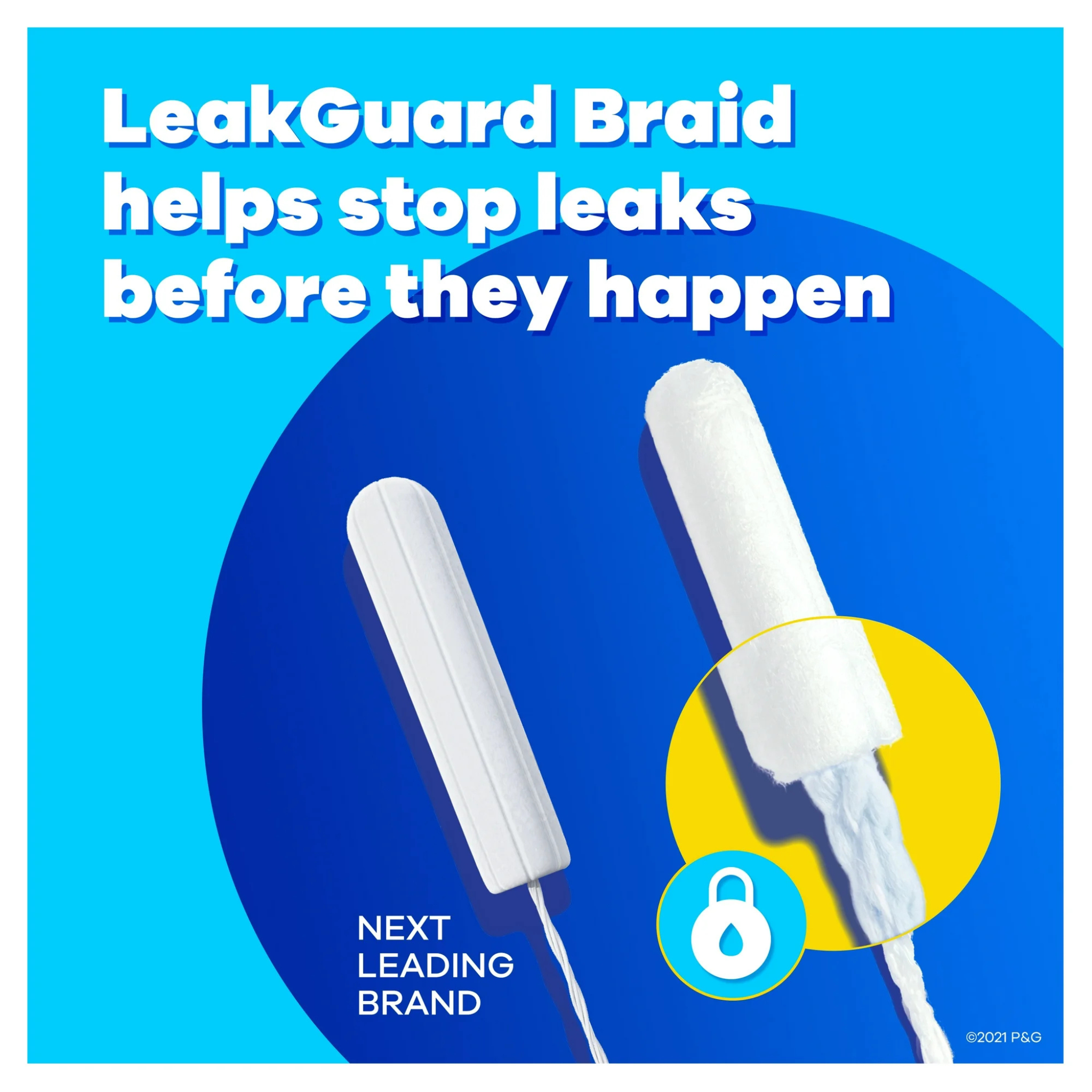 Tampax Pearl Tampons Trio Multipack with LeakGuard Braid, Regular, Super, Super Plus Absorbency, 34 Ct