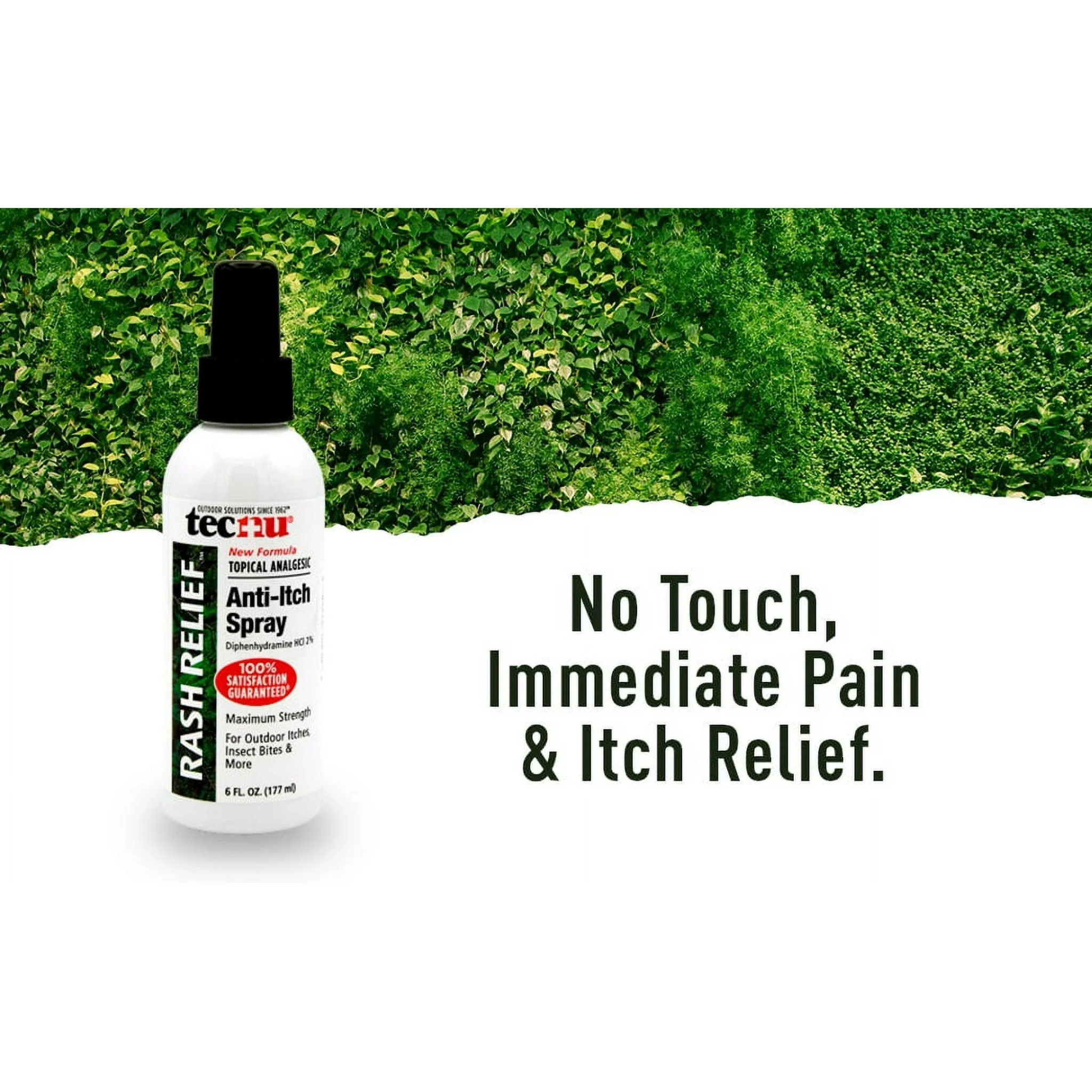 Tecnu, Rash Relief Anti-Itch Spray, Maximum Strength, Topical Analgesic for Itchy Skin, 6 fl oz