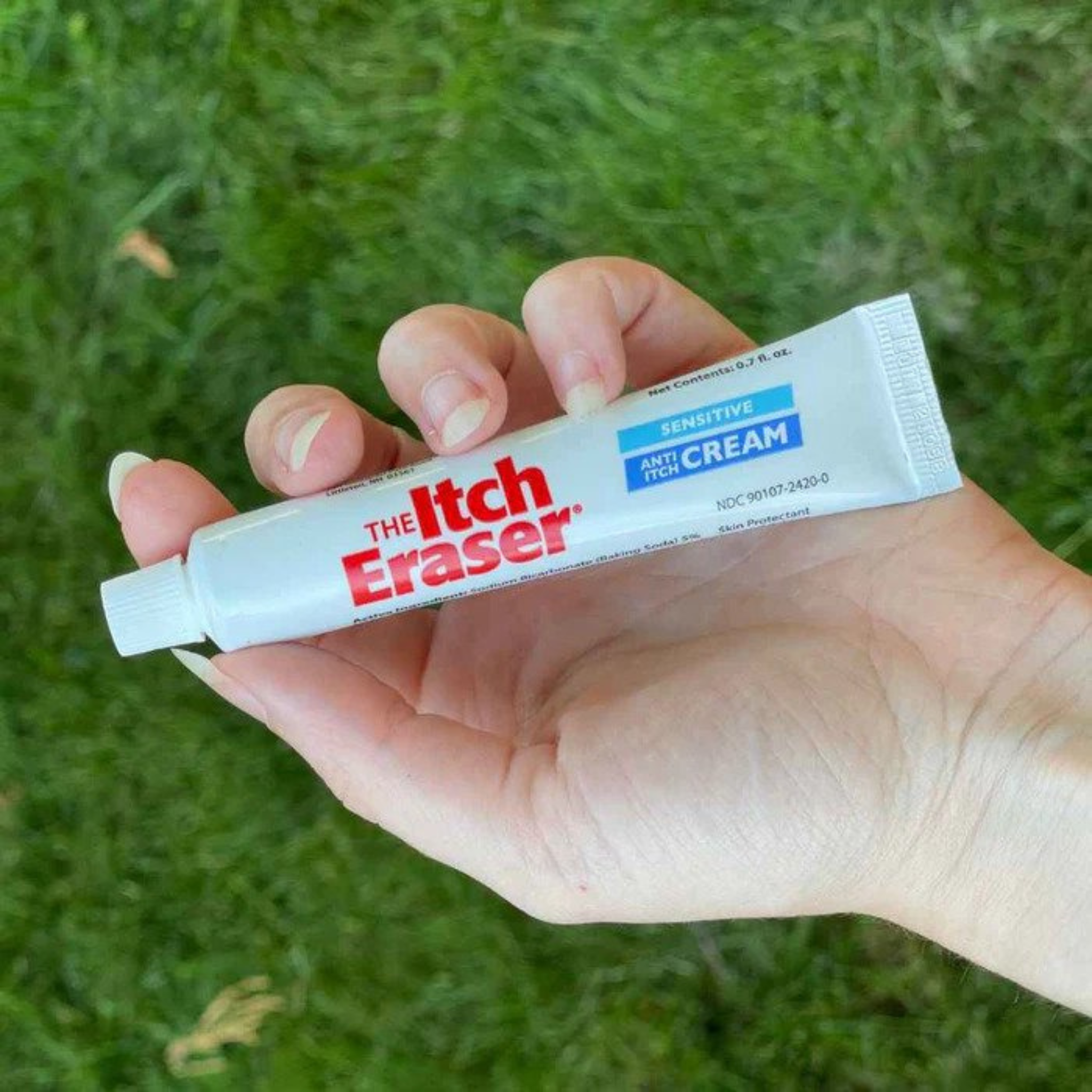 The Itch Eraser, Sensitive Cream, Steroid-Free Anti-Itch Cream for Skin Relief, 0.7 oz