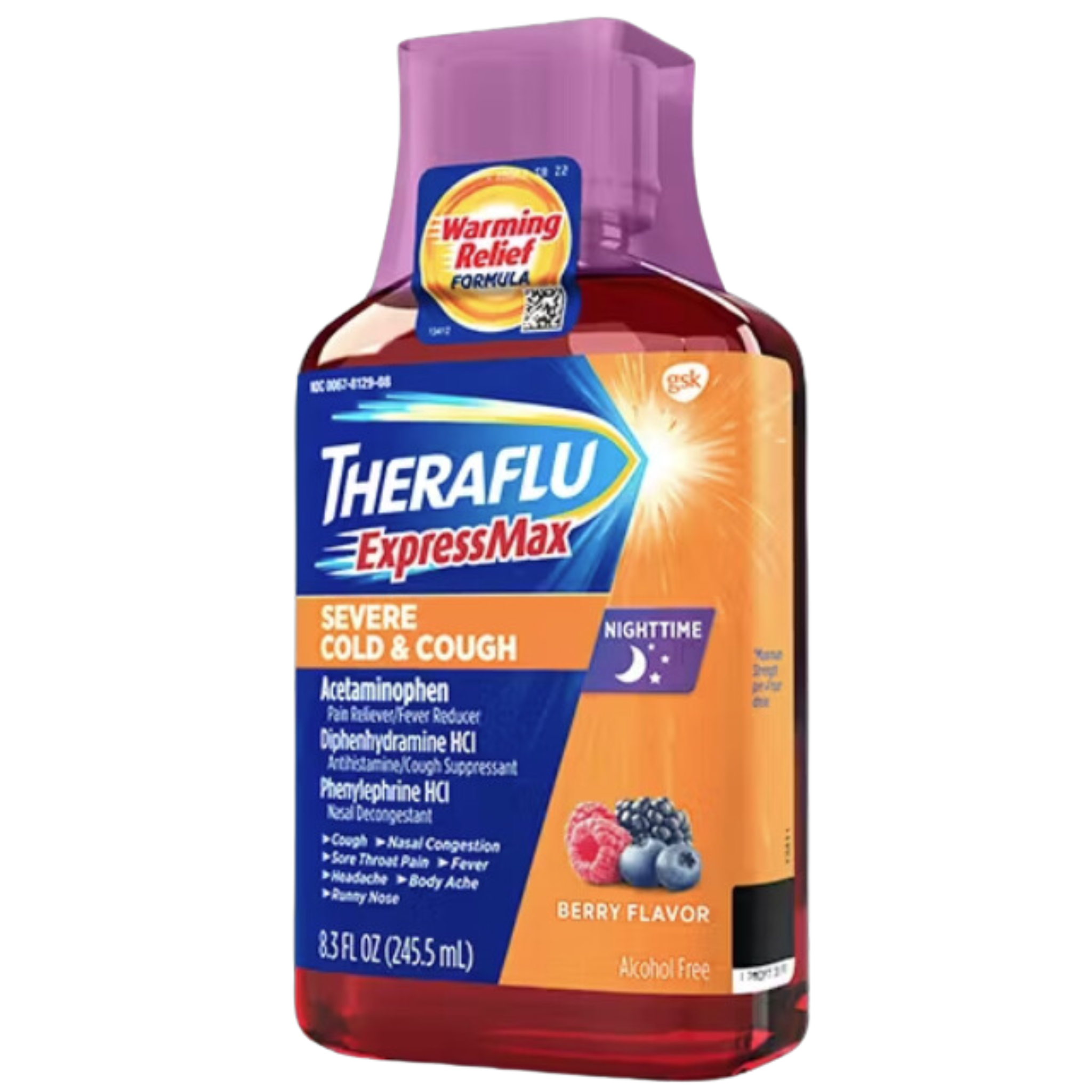 Theraflu ExpressMax Nighttime Cold and Cough Medicine, 8.3 oz - Pharmaful