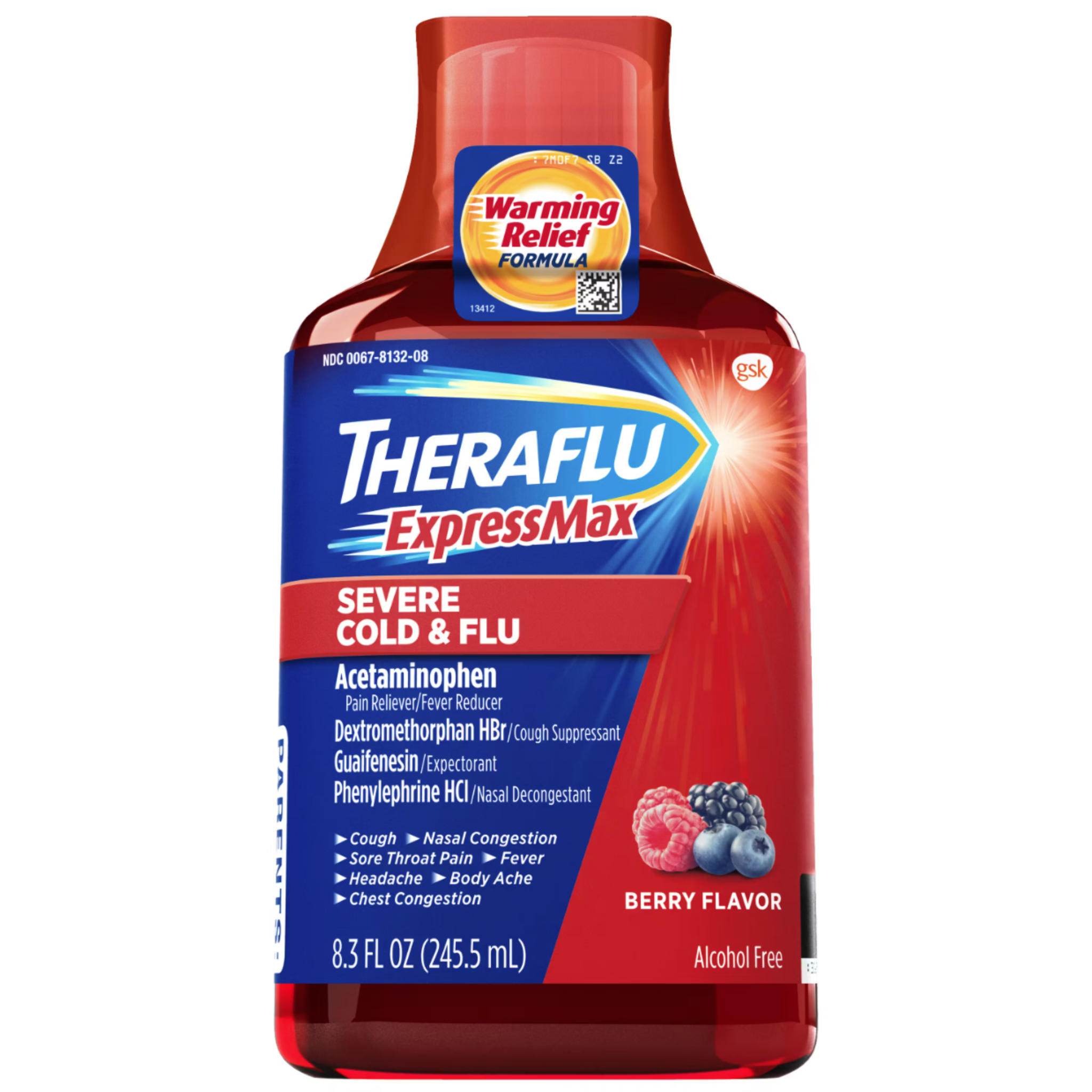 Theraflu ExpressMax Severe Cold and Flu Medicine Syrup, 8.3 oz - Pharmaful