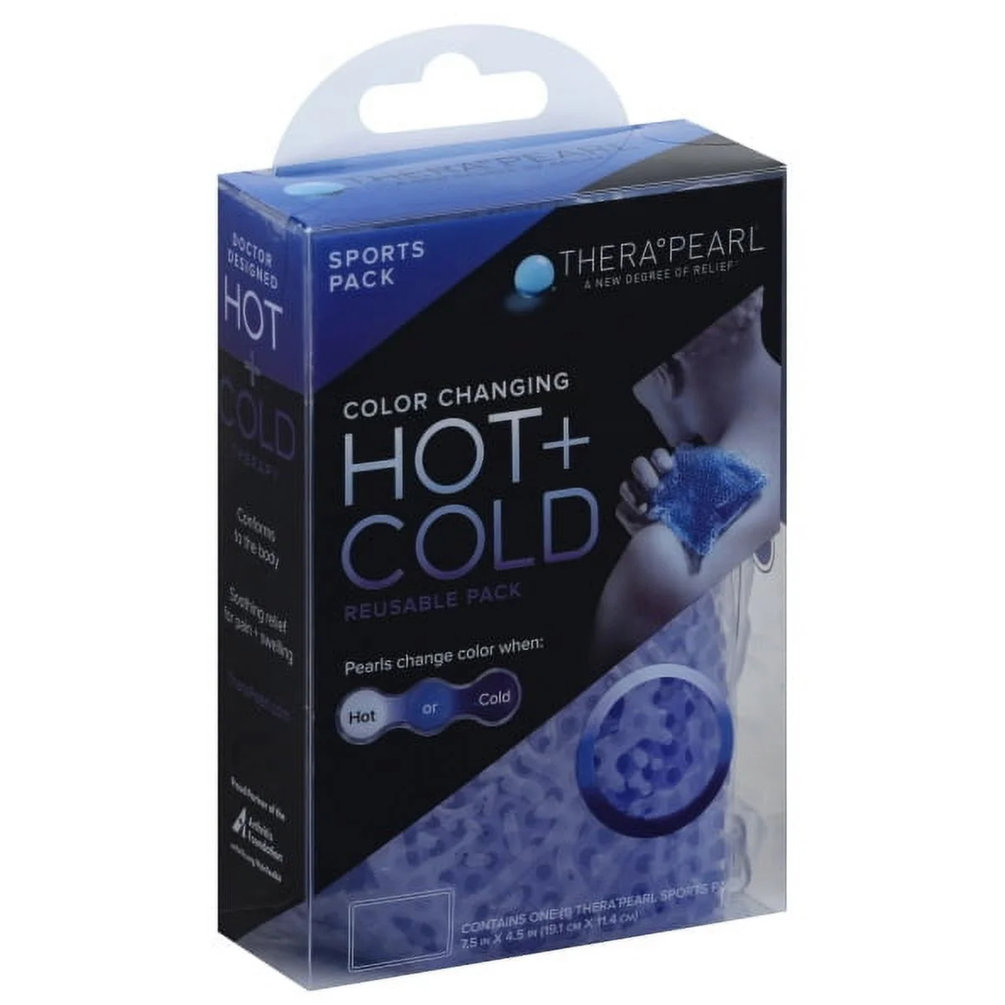 TheraPearl, Sports Pack, Color-Changing Hot & Cold Reusable Therapy, 1 Count