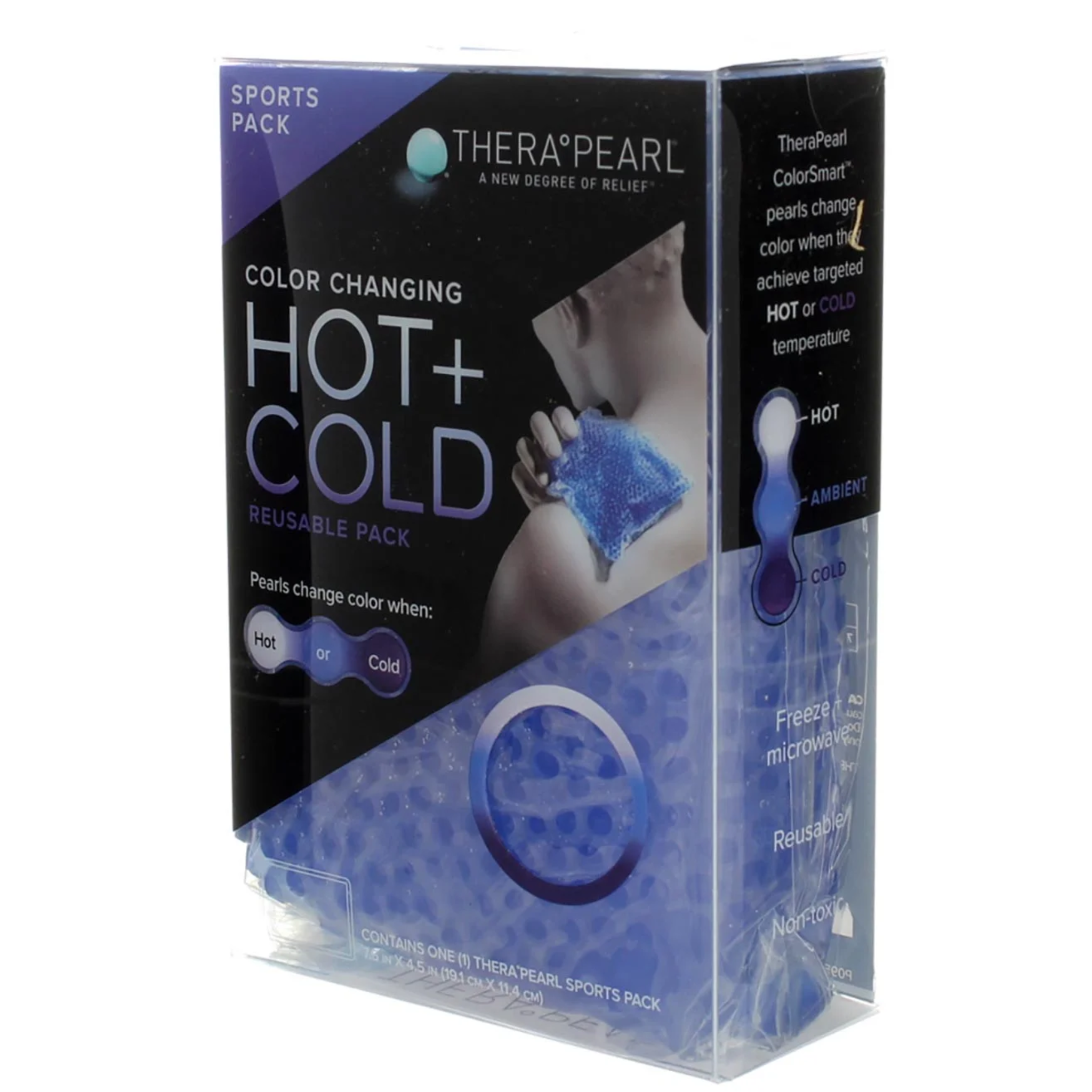 TheraPearl, Sports Pack, Color-Changing Hot & Cold Reusable Therapy, 1 Count