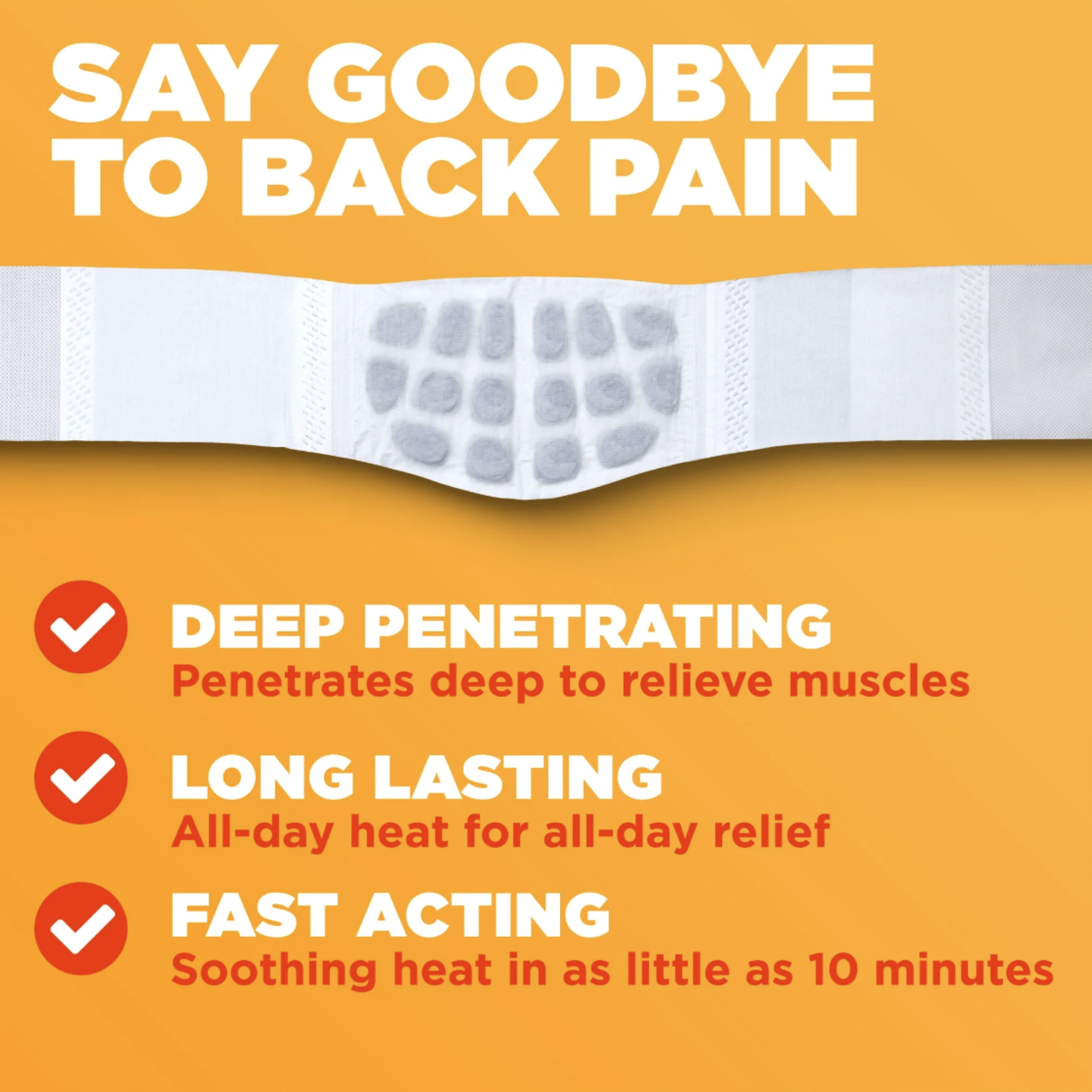 ThermaCare Lower Back & Hip Pain Relief Heat Wraps, Large/Extra-Large, 3 Ct