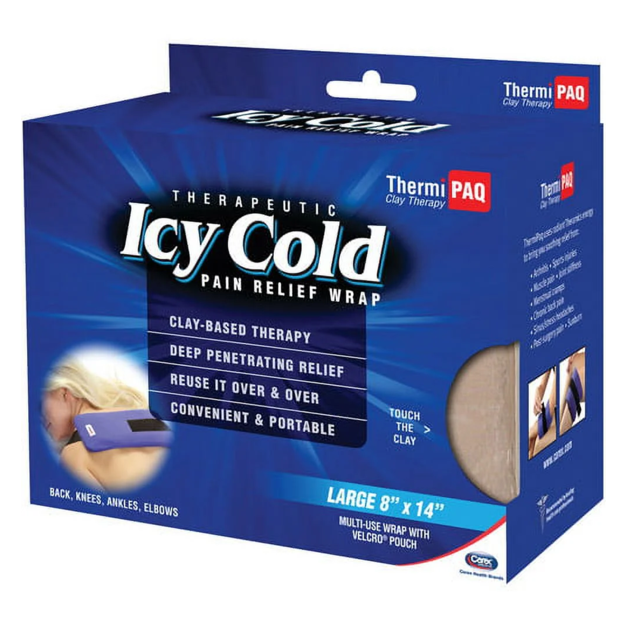 ThermiPaq, Reusable Icy Cold Pack Pain Relief Wrap, Large 8" x 14", Supports Injury Recovery