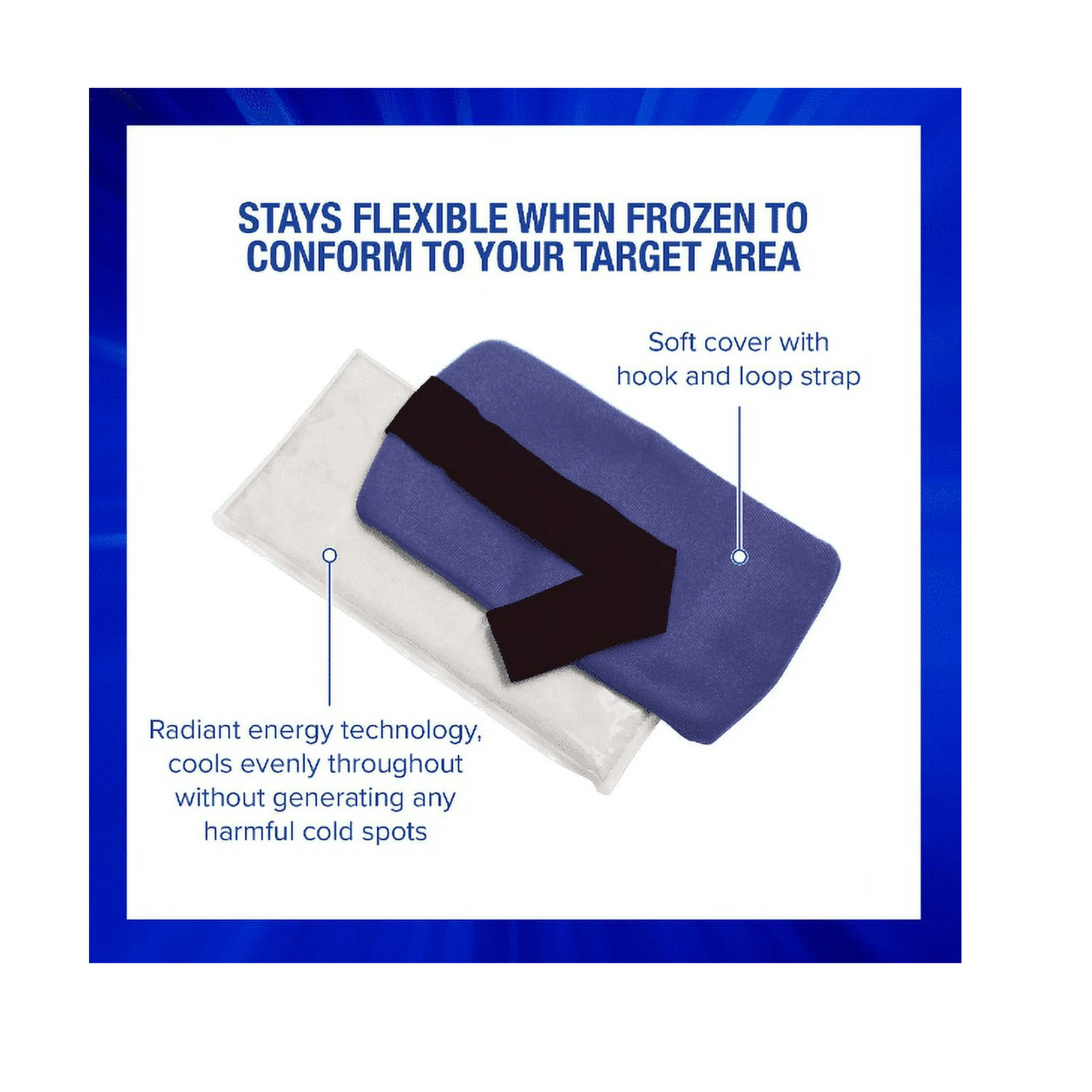 ThermiPaq, Reusable Icy Cold Pack Pain Relief Wrap, Large 8" x 14", Supports Injury Recovery