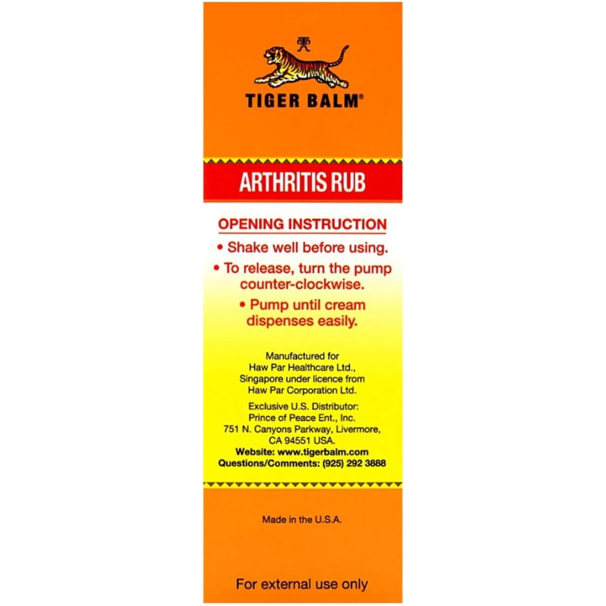 Tiger Balm, Arthritis Rub, Effective Sore Muscle and Joint Relief for Rheumatoid Arthritis and Carpal Tunnel, 4 oz